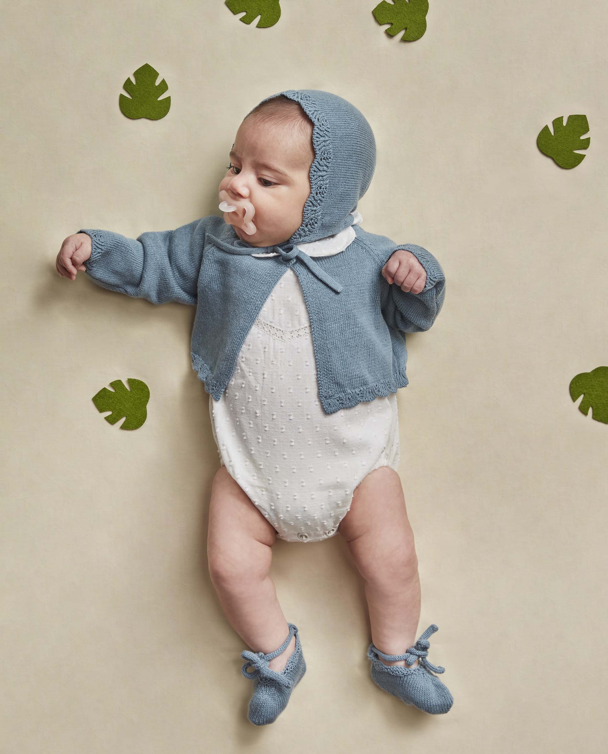 Casaco para Bebé com Ondas Cinzento-5