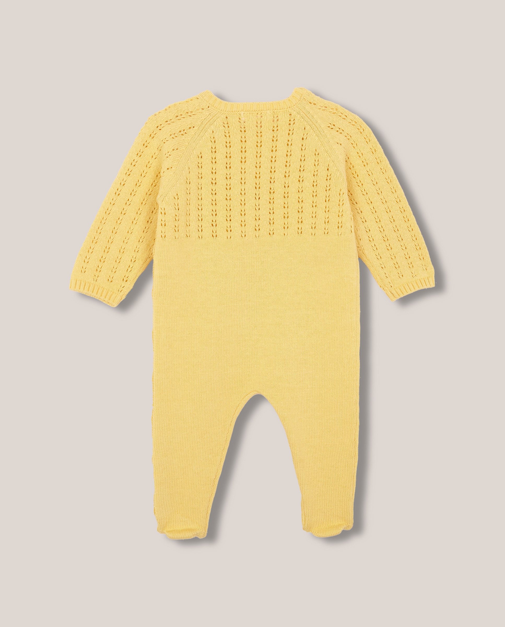 Babygrow de Bebé com Perfurados Gocco Amarelo-2
