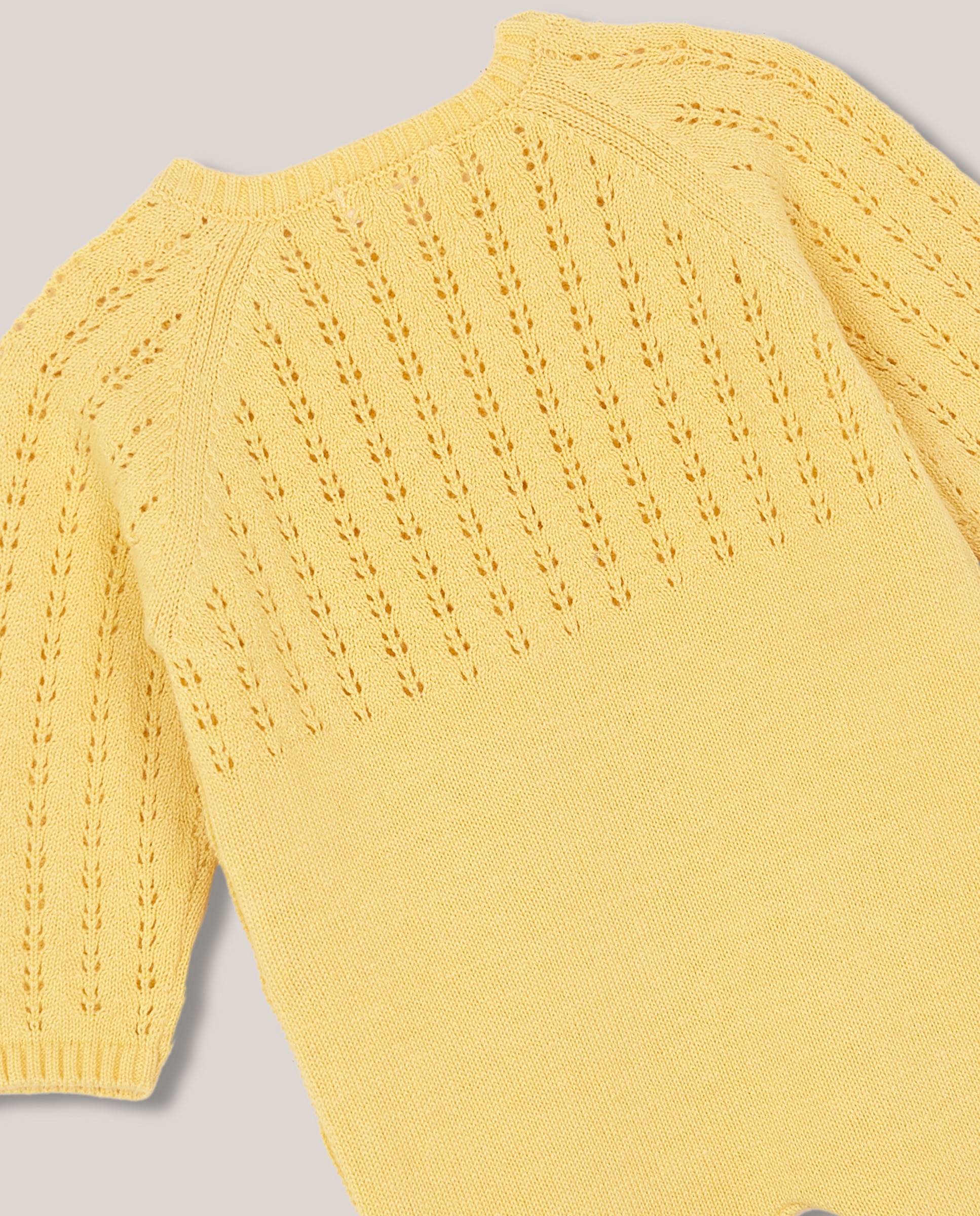 Babygrow de Bebé com Perfurados Gocco Amarelo-4