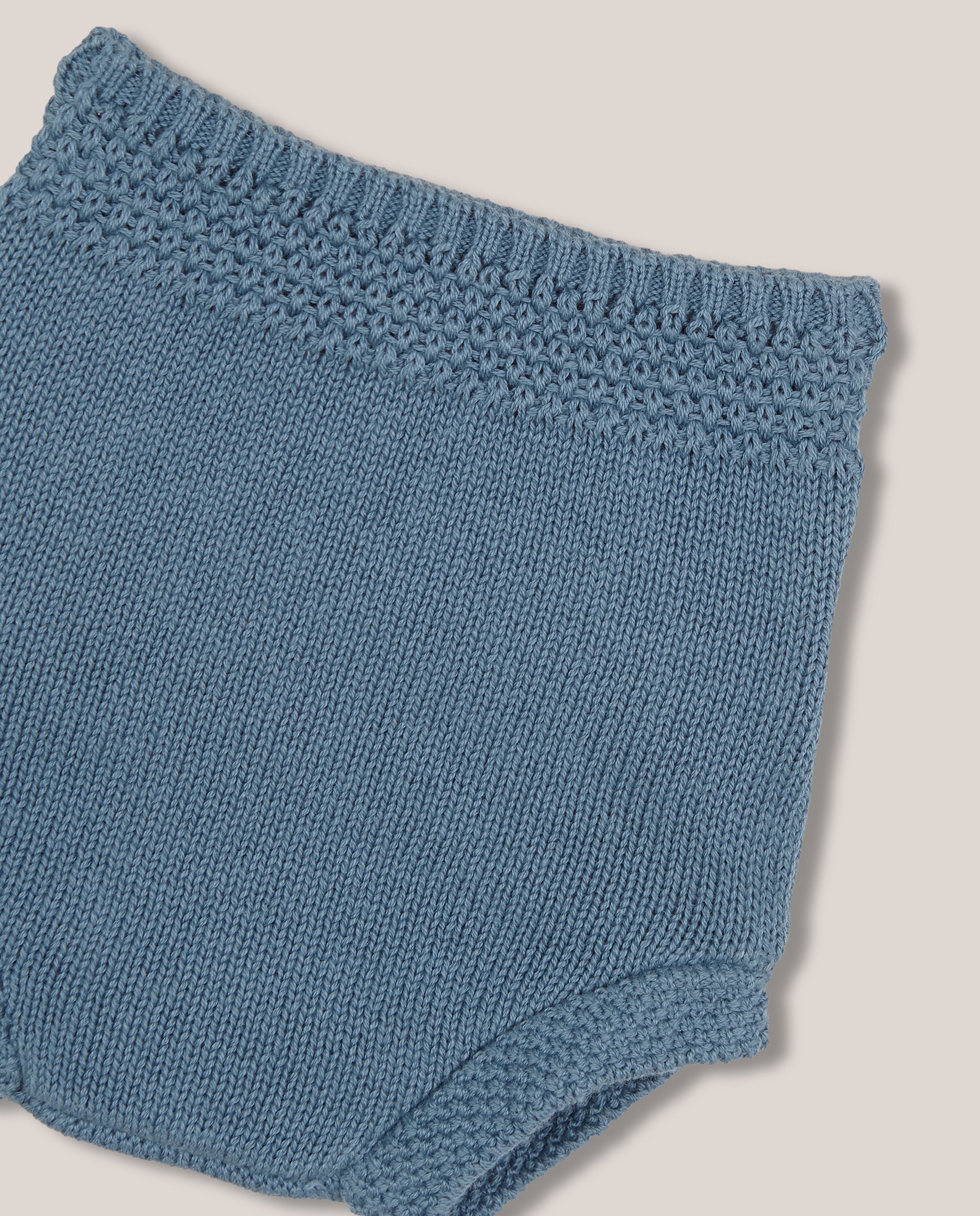 Calções para Bebé de Malha Gocco Azul-3