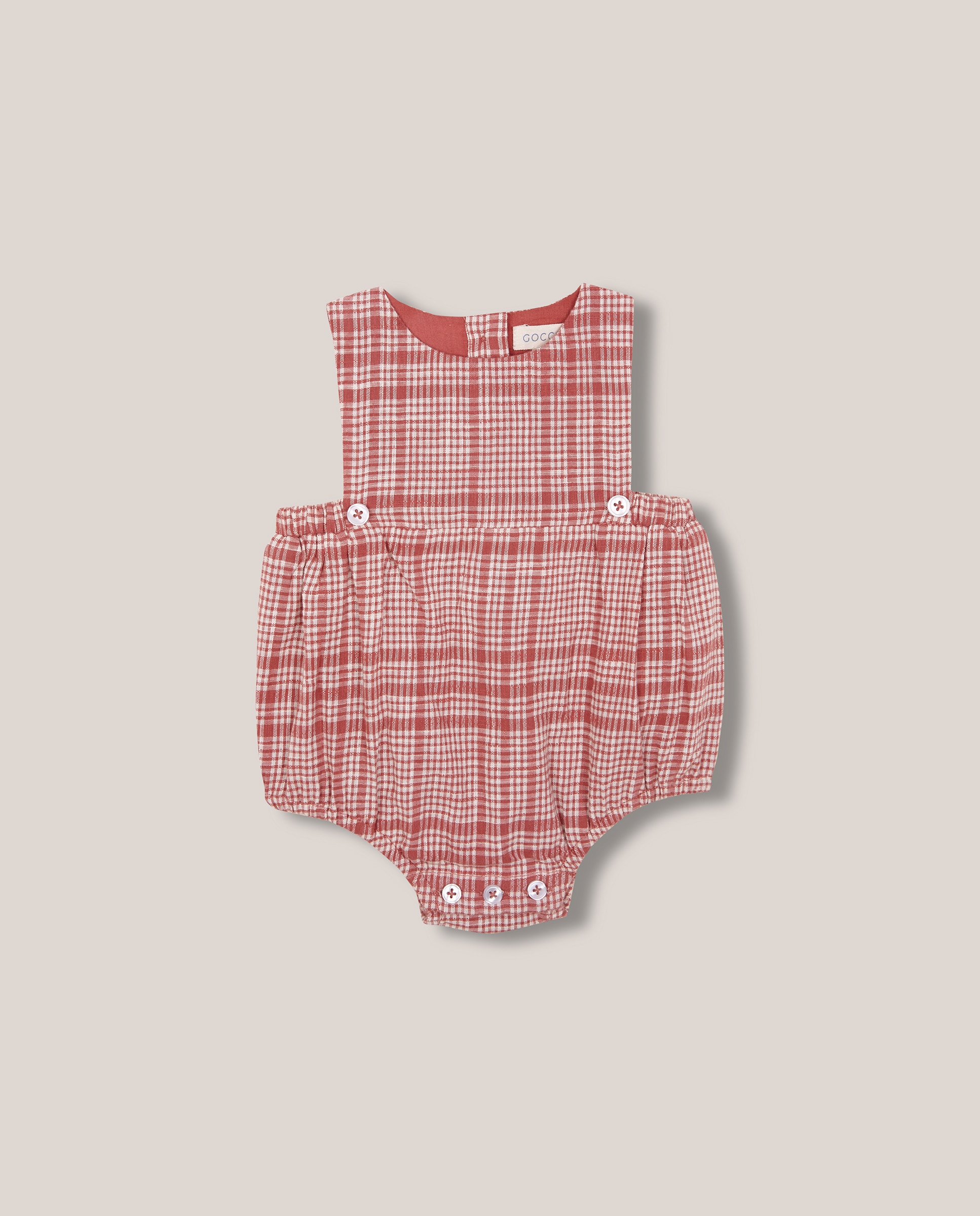 Imagem 0 de Macacão Curto para Bebé Aos Quadrados