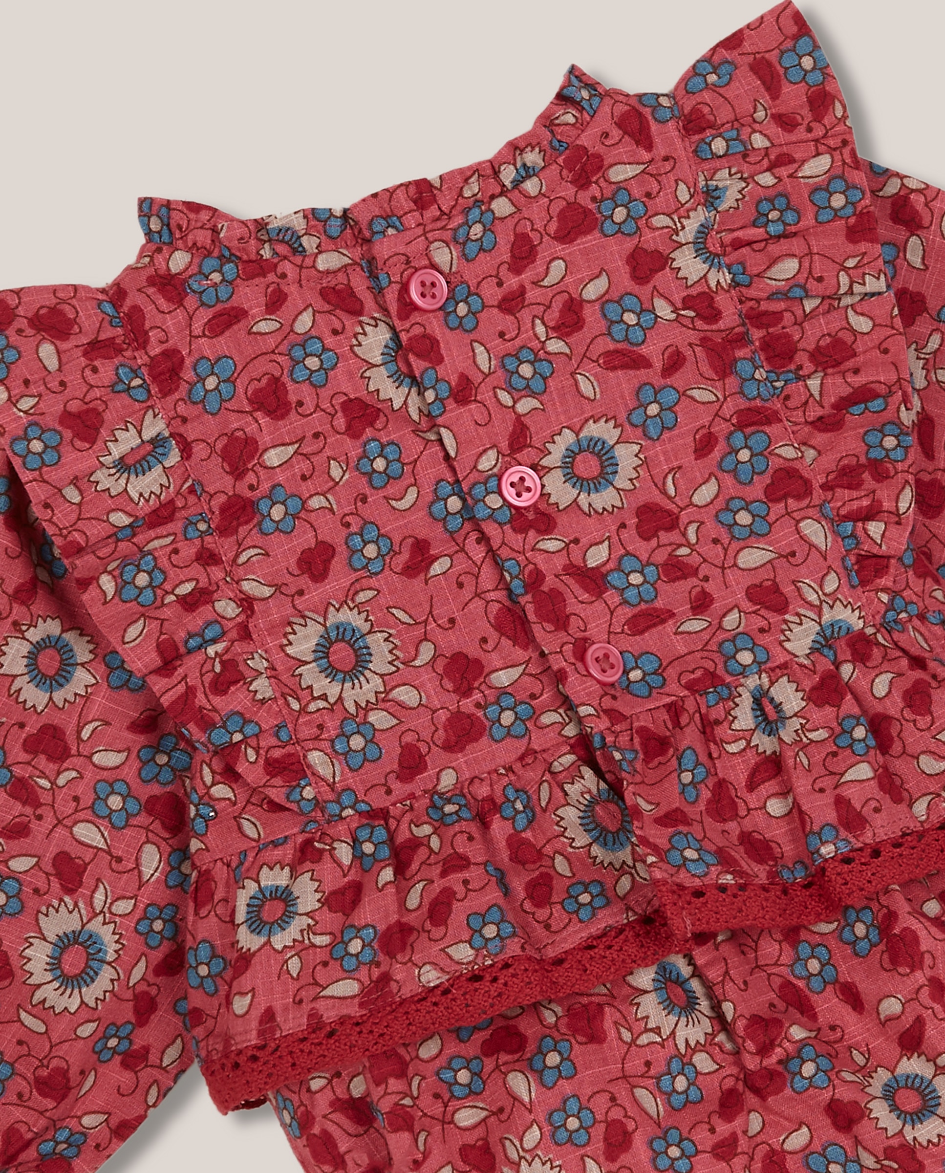 Vestido para Bebé de Flores Coral-4