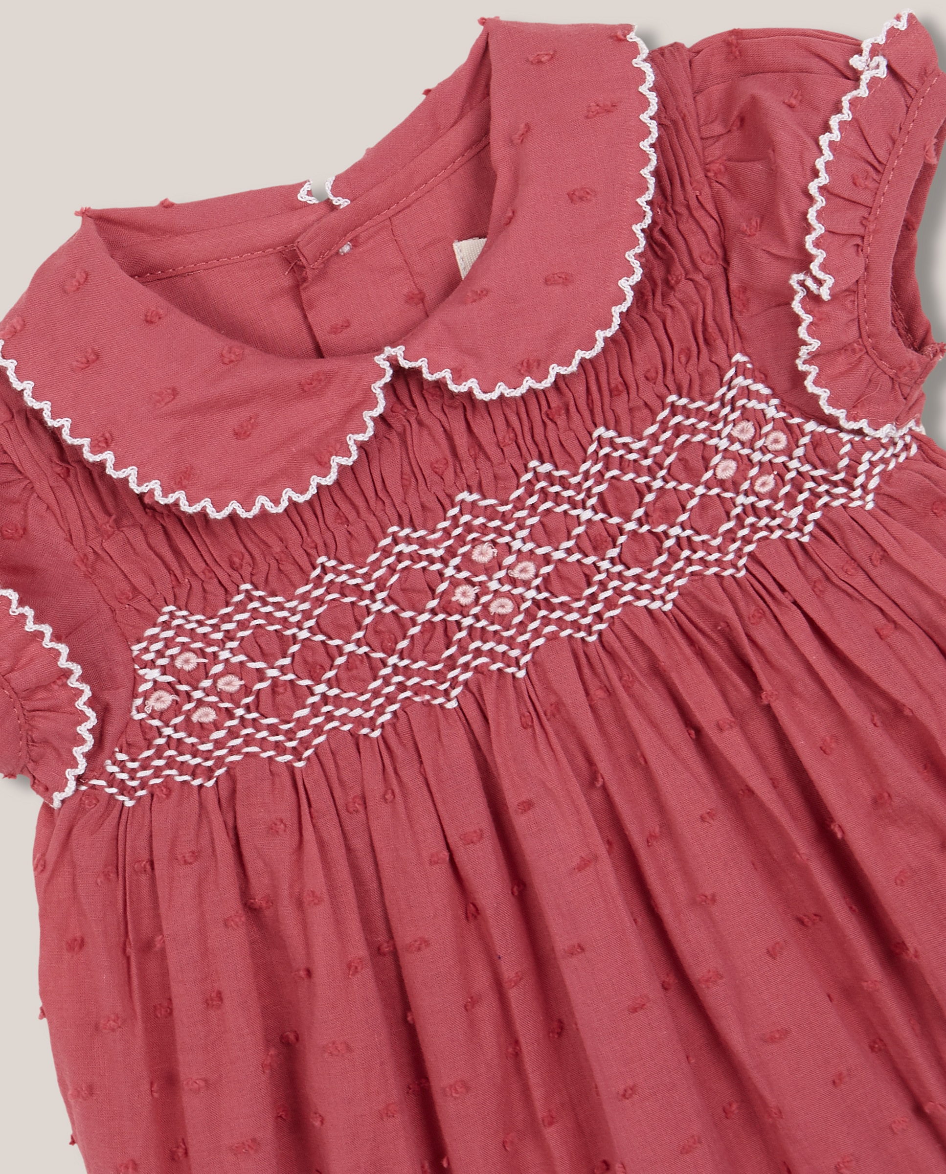 Conjunto de Macacão Curto para Bebé a Condizer com Capota Gocco Coral-3