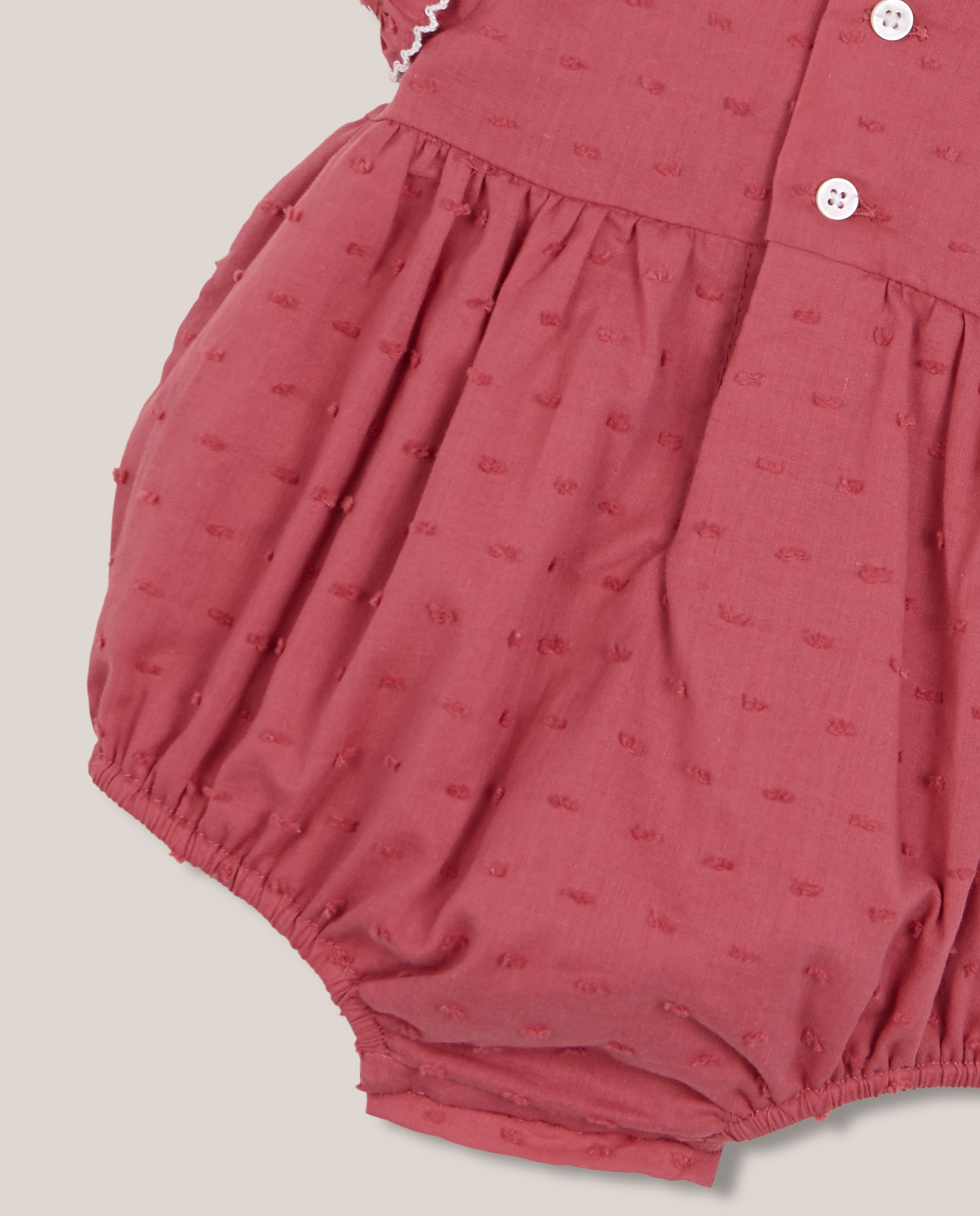 Conjunto de Macacão Curto para Bebé a Condizer com Capota Gocco Coral-4