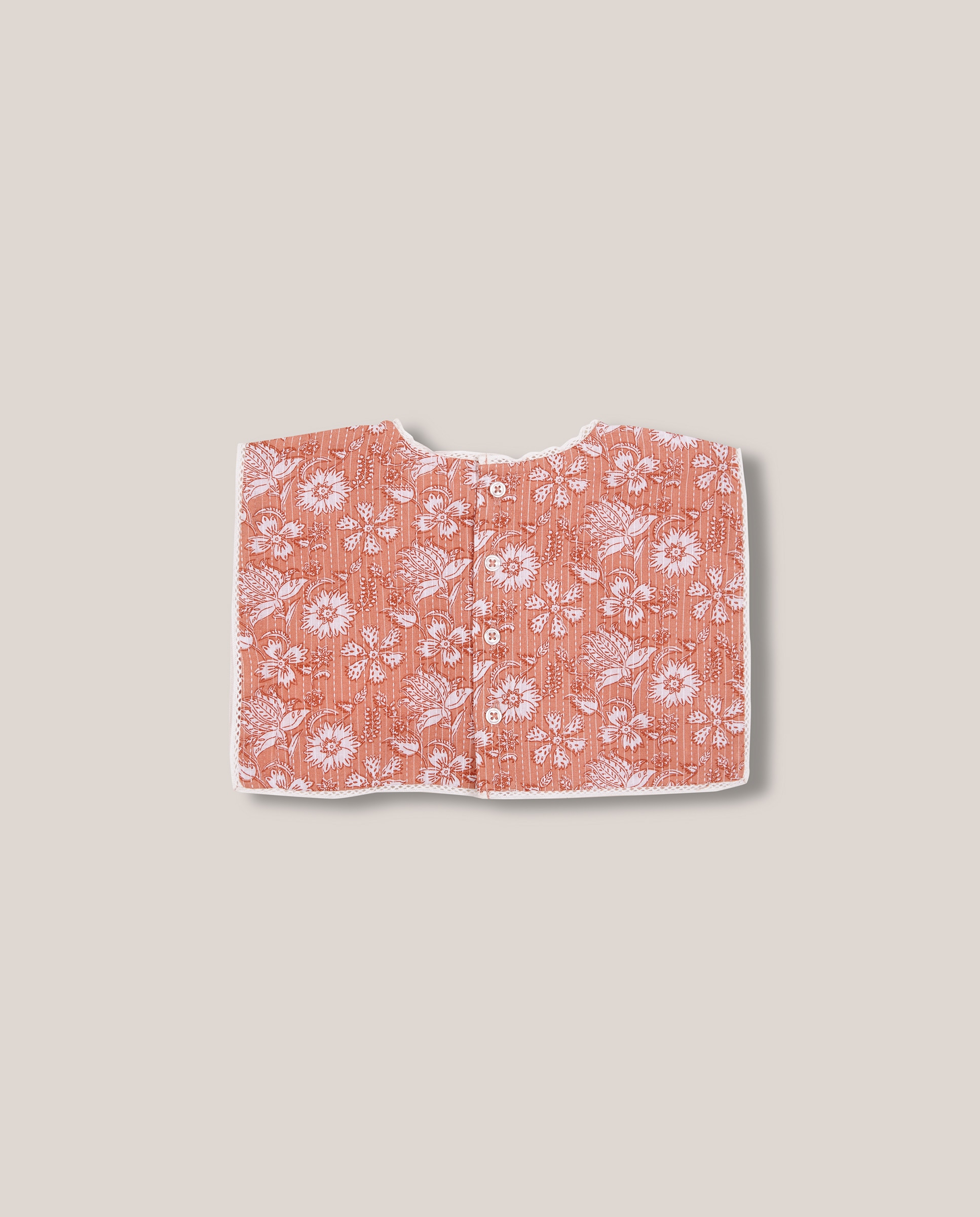 Babete de Bebé Flor Índia Gocco Coral-2