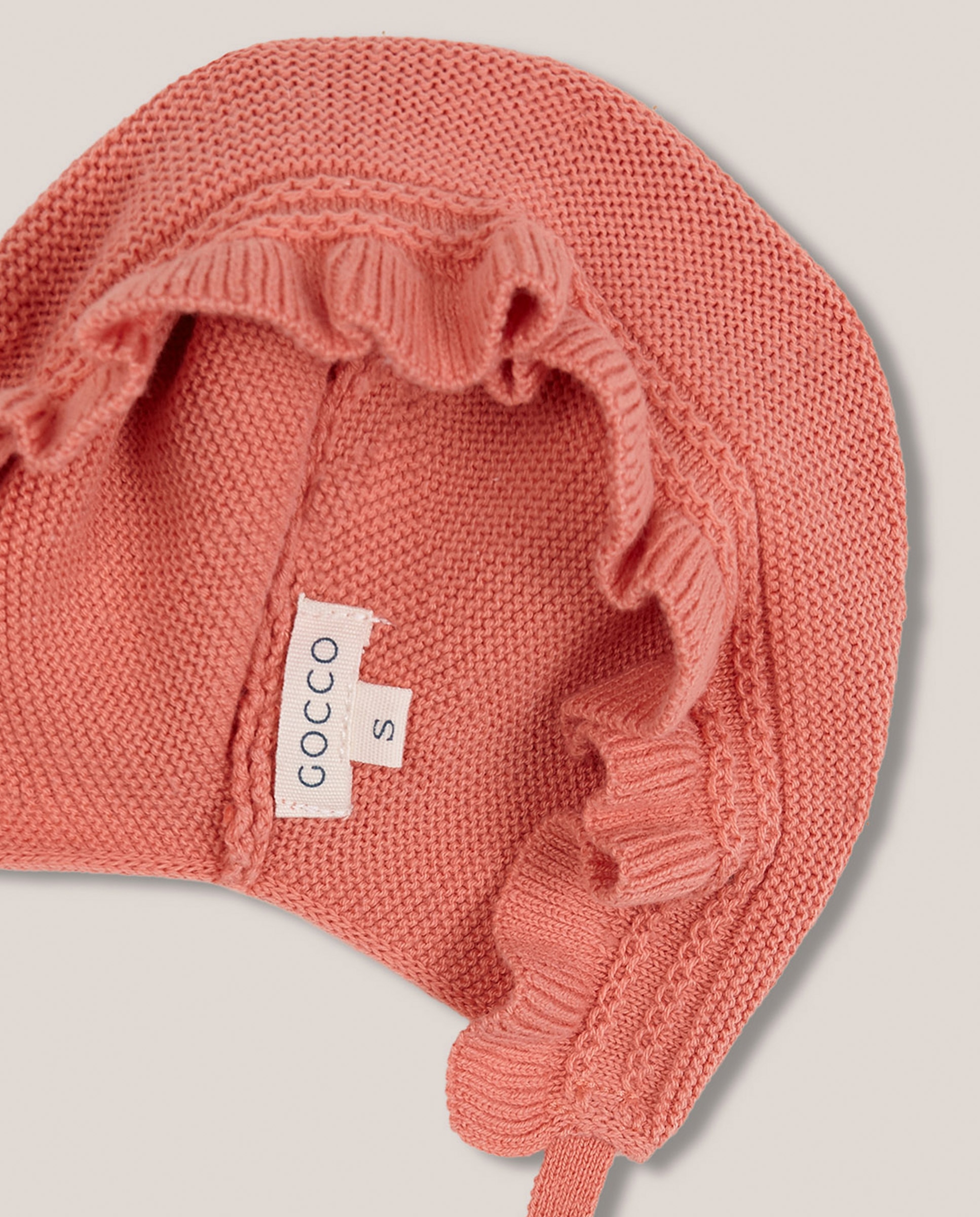 Chapéu para Bebé com Folho Gocco Coral-2