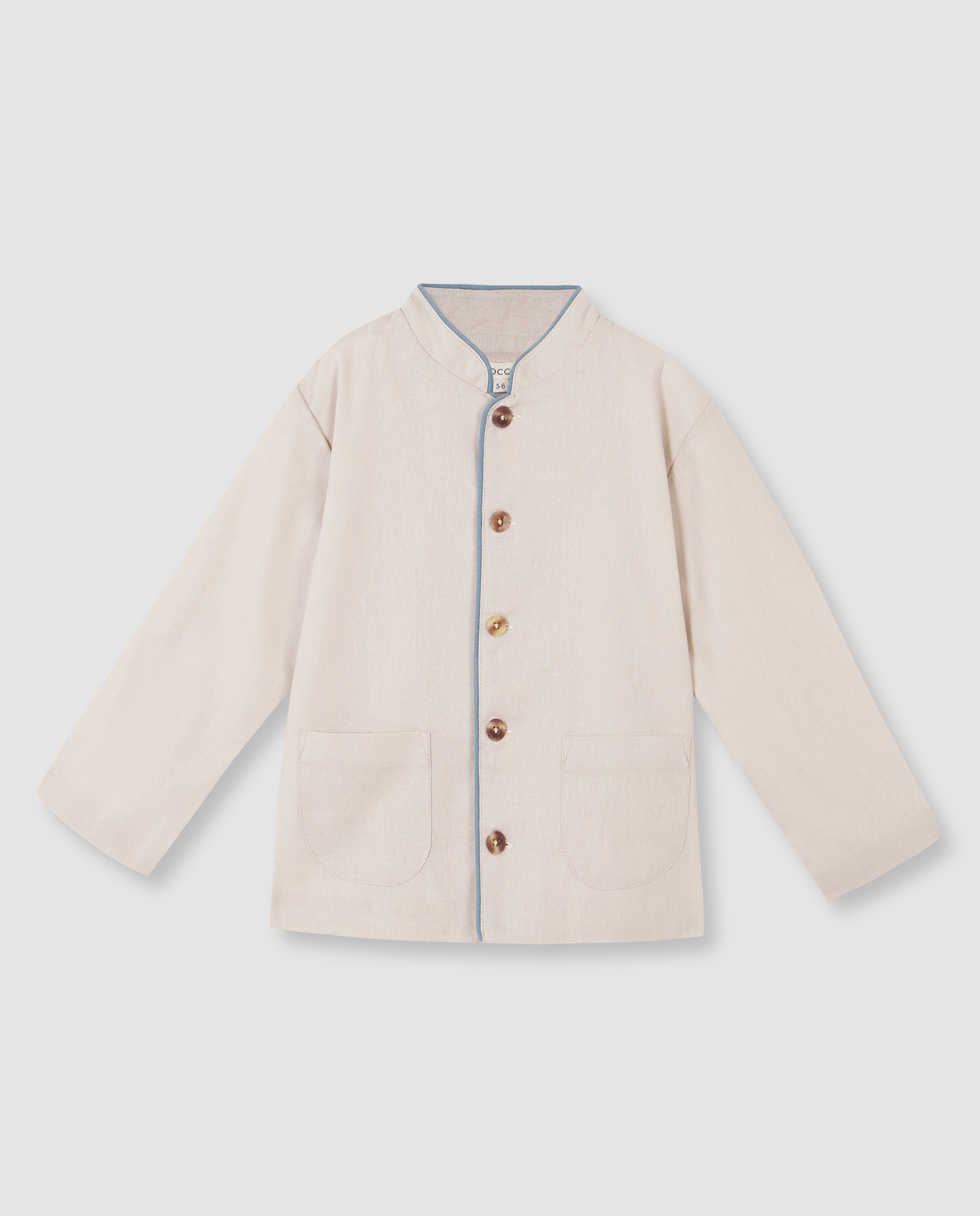 Casaco Infantil de Linho Bege-3