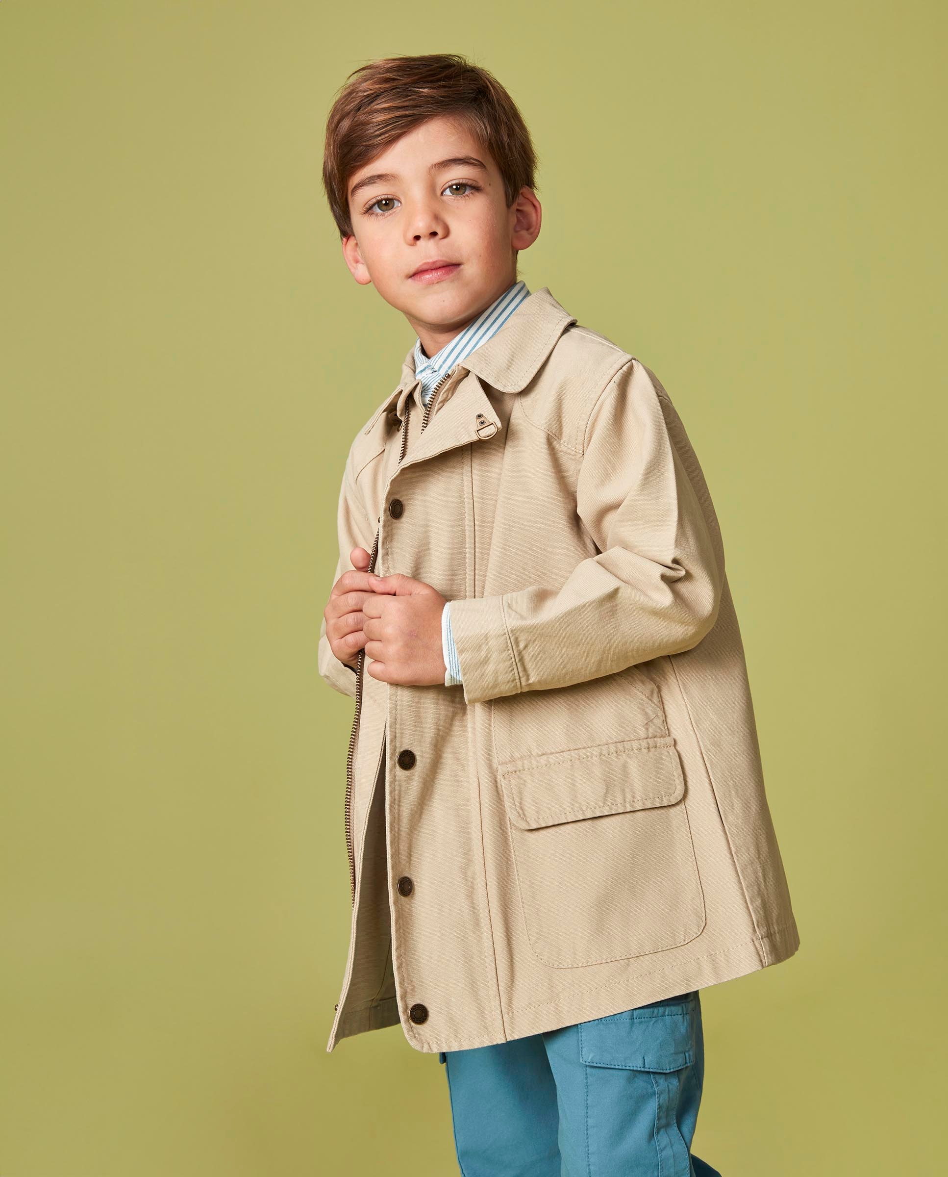 Parka Infantil Bege-5