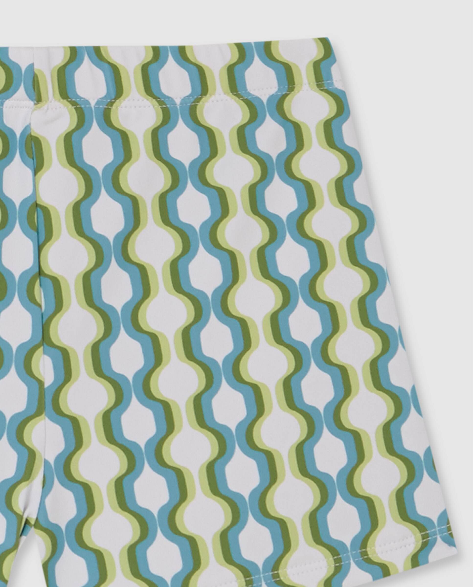 Fato de Banho Infantil com Estampado Geométrico Gocco Azul / Verde-3