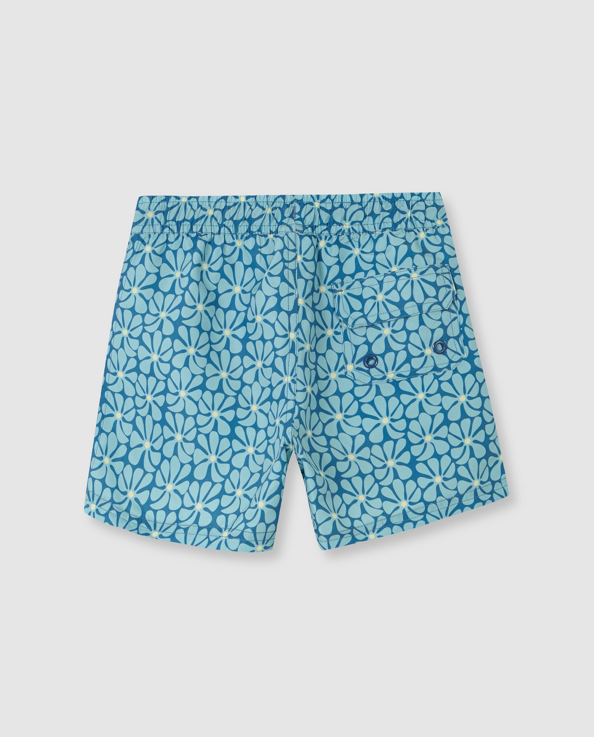 Fato de Banho Infantil com Estampado Retro Azul-2
