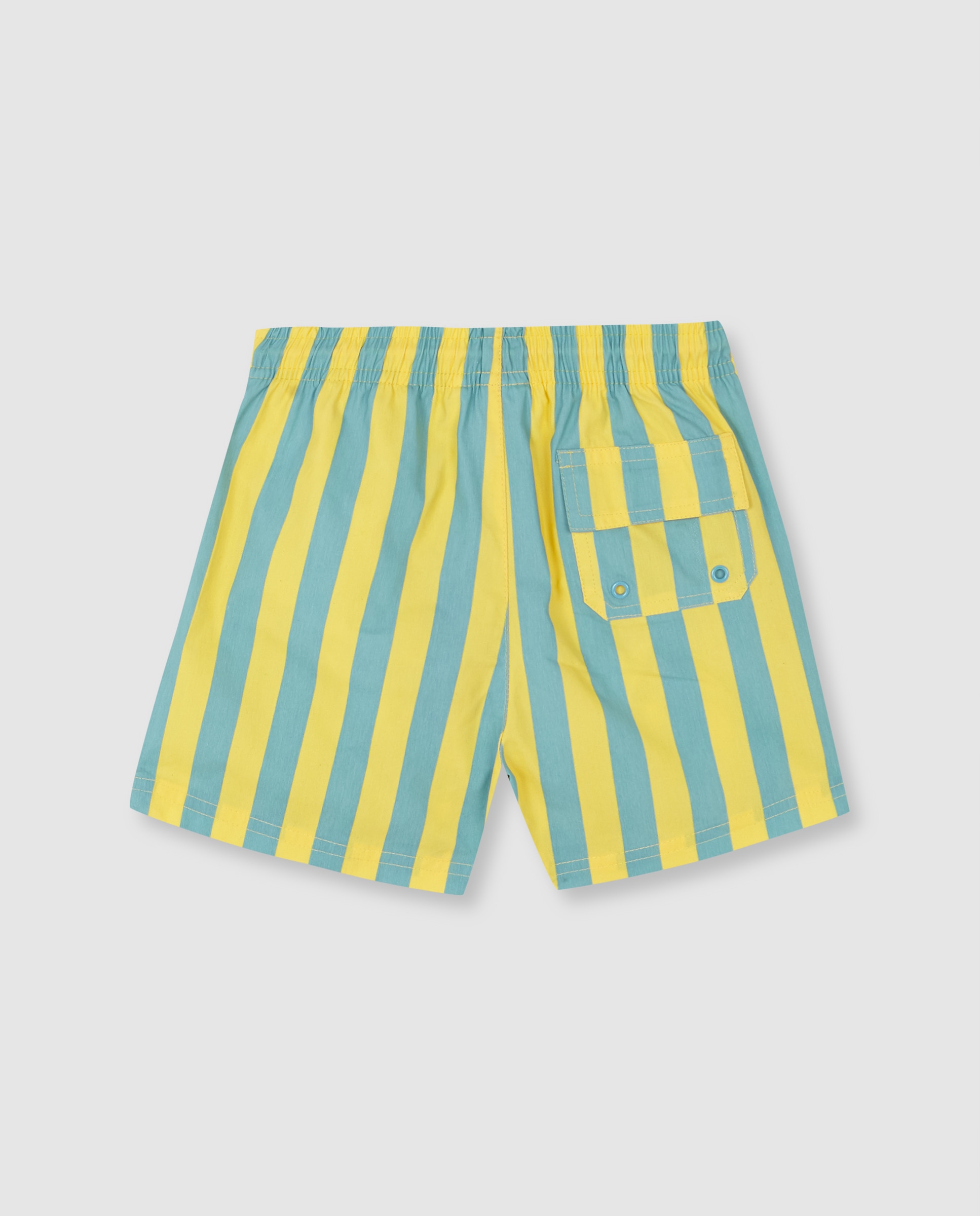 Fato de Banho Infantil Às Riscas Gocco Amarelo-flúor-2