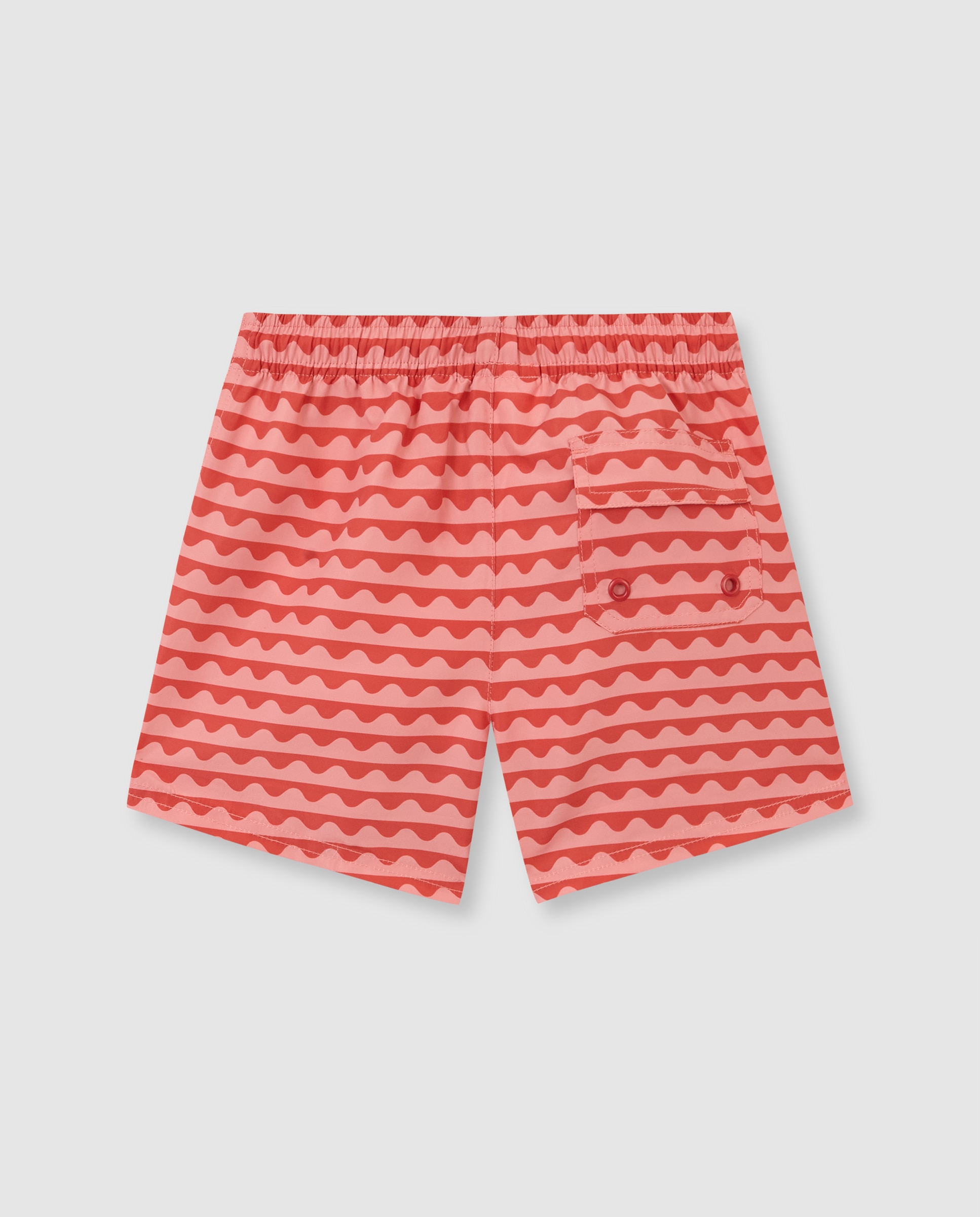 Fato de Banho Infantil Estampado de Ondas Gocco Rosa-2
