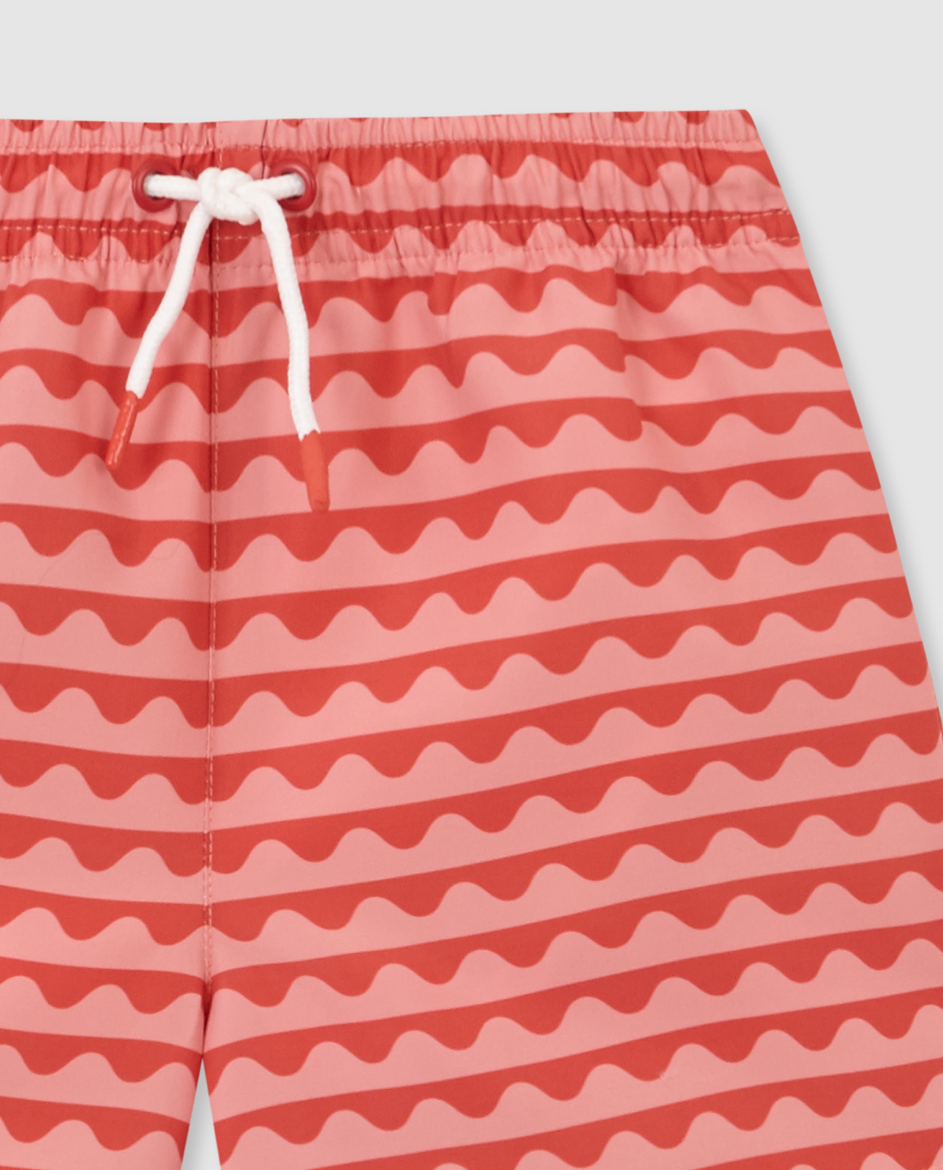Fato de Banho Infantil Estampado de Ondas Gocco Rosa-3