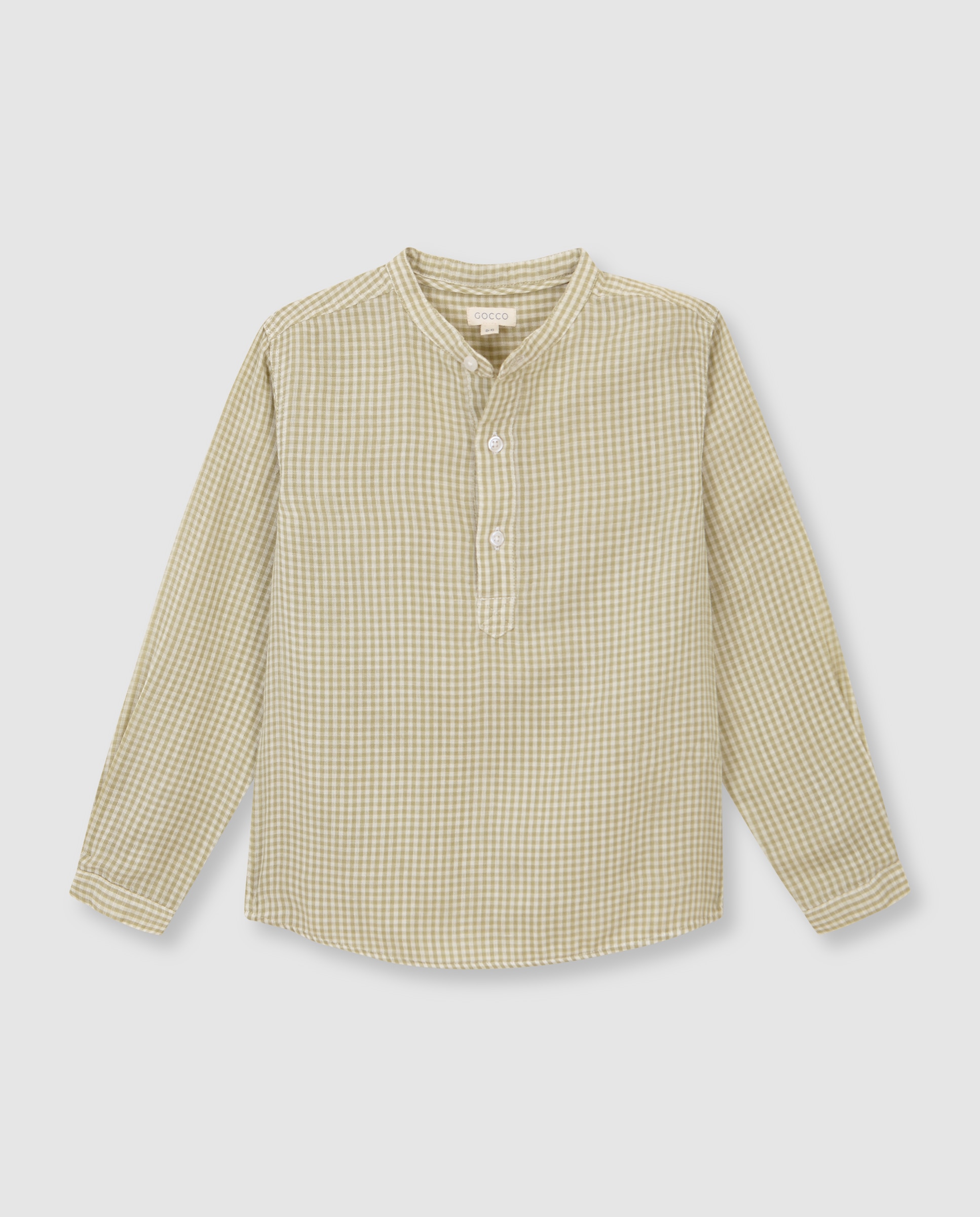 Camisa Infantil Gola À Padre Vichy Branco-marfim-3