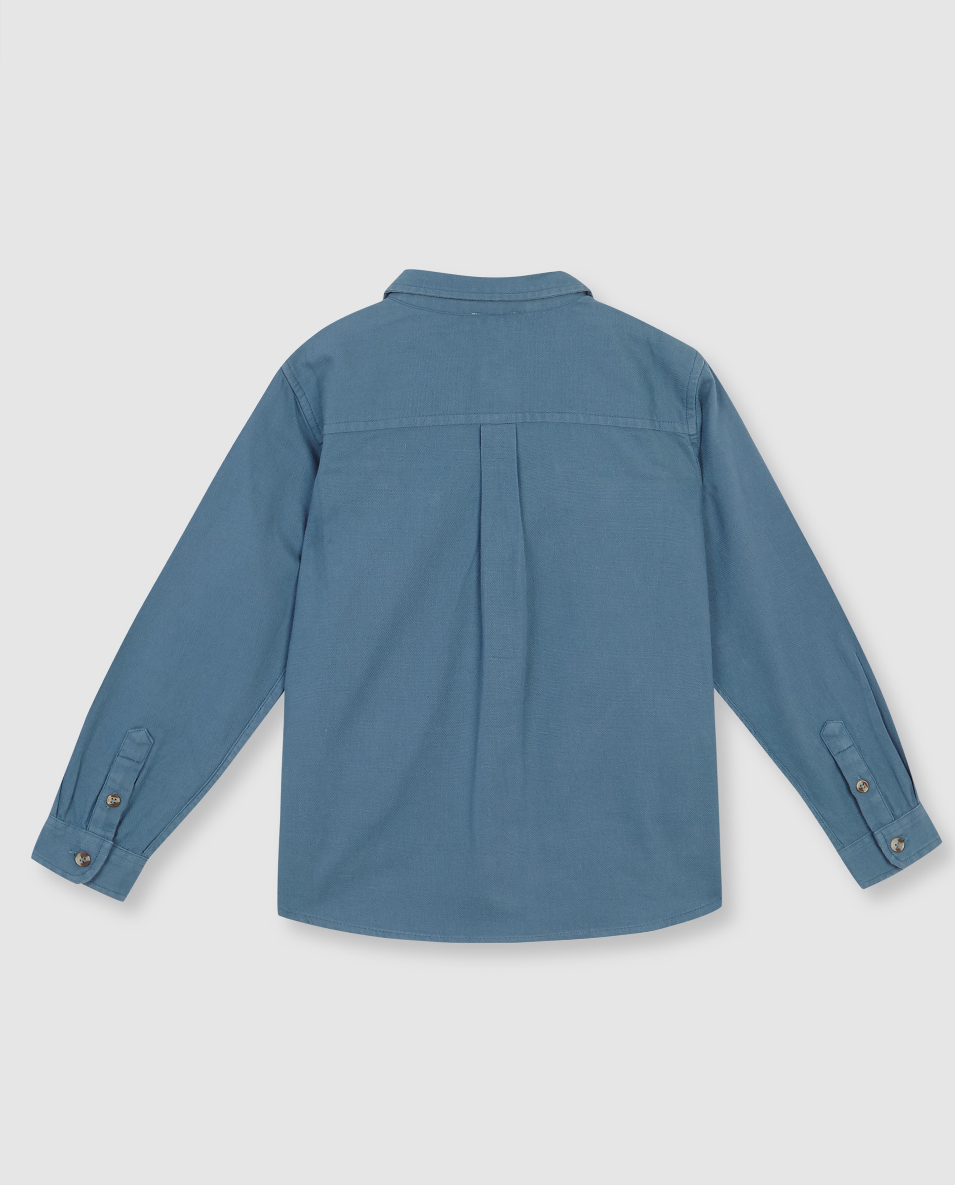Camisa Infantil de Quatro Bolsos Azul-2