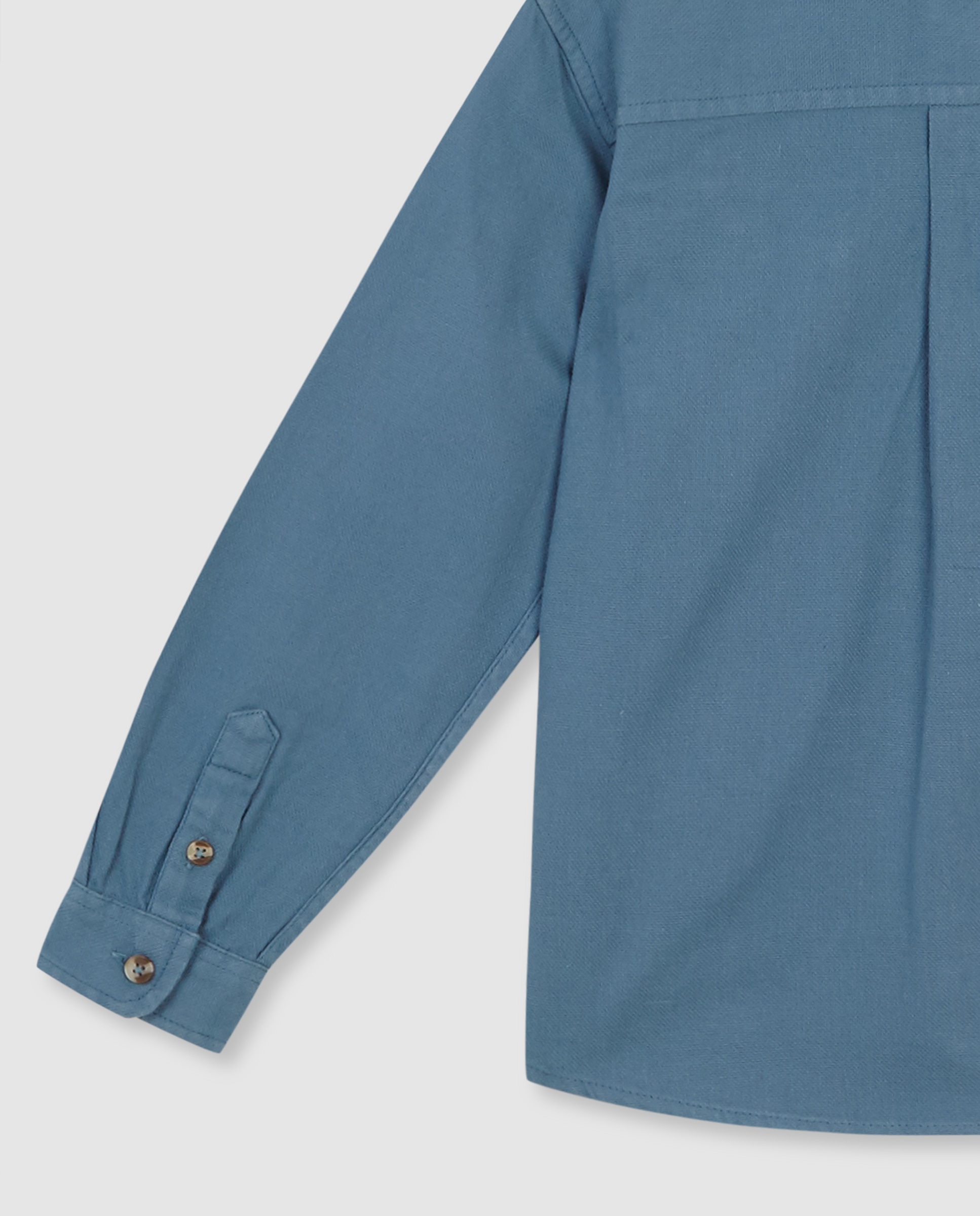 Camisa Infantil de Quatro Bolsos Azul-4