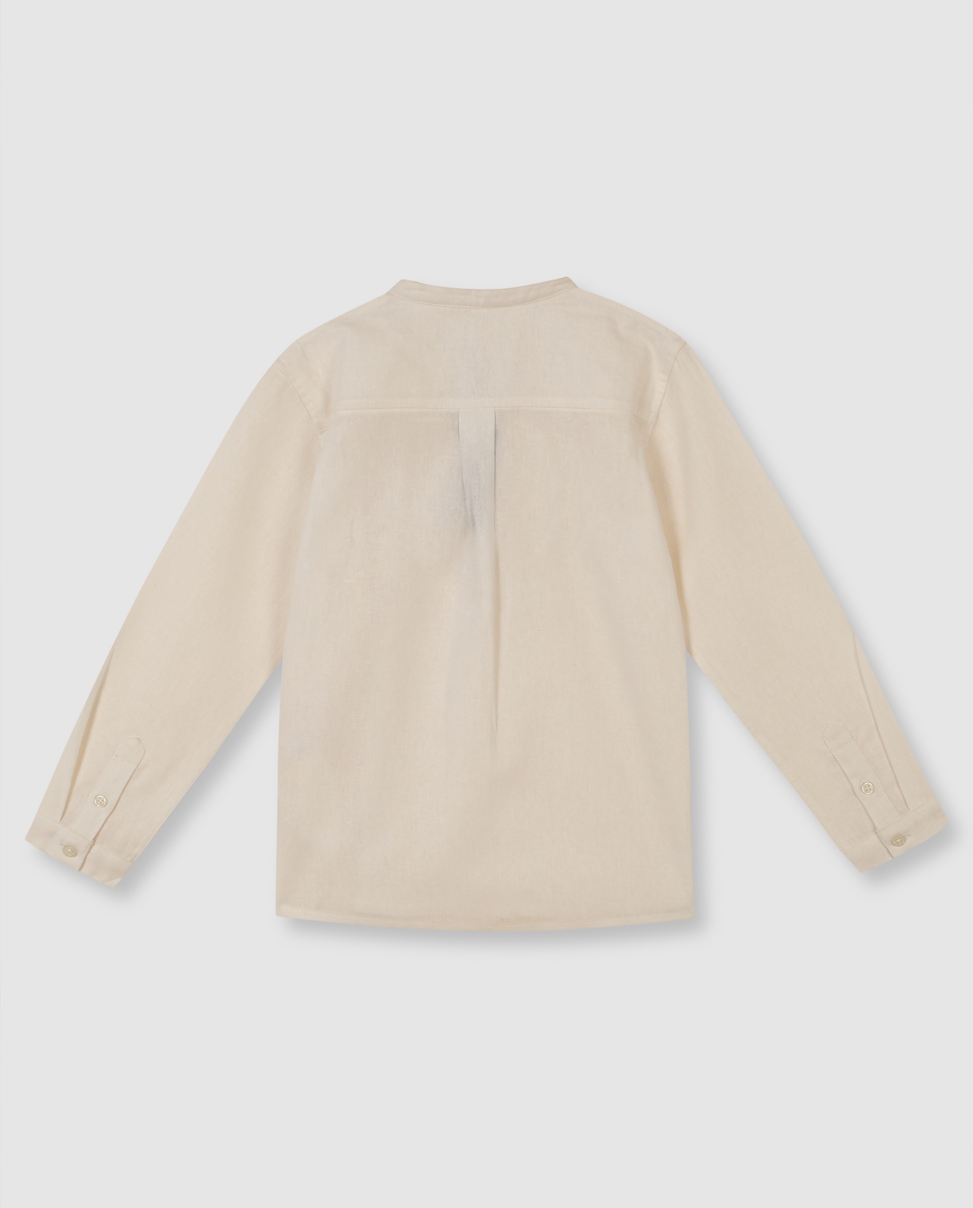 Camisa Infantil Panadeira de Linho Branco-marfim-4