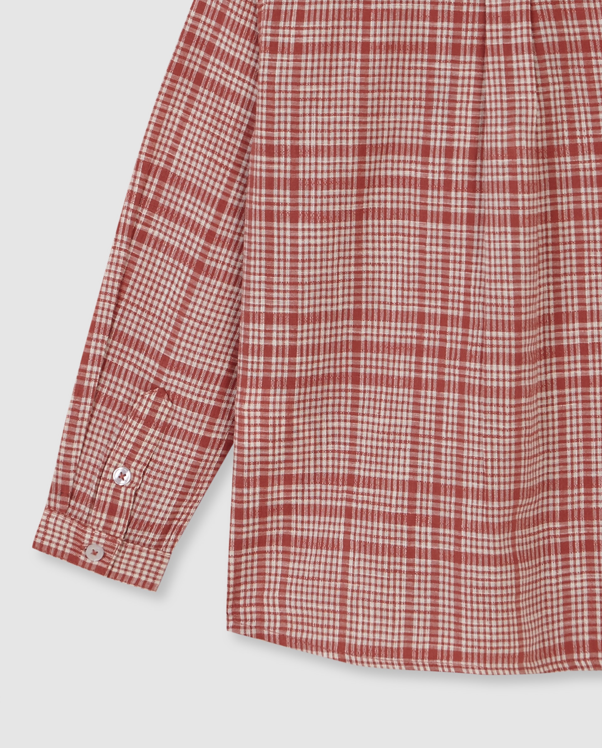 Camisa Infantil Mao Aos Quadrados Gocco Vermelho-telha-4