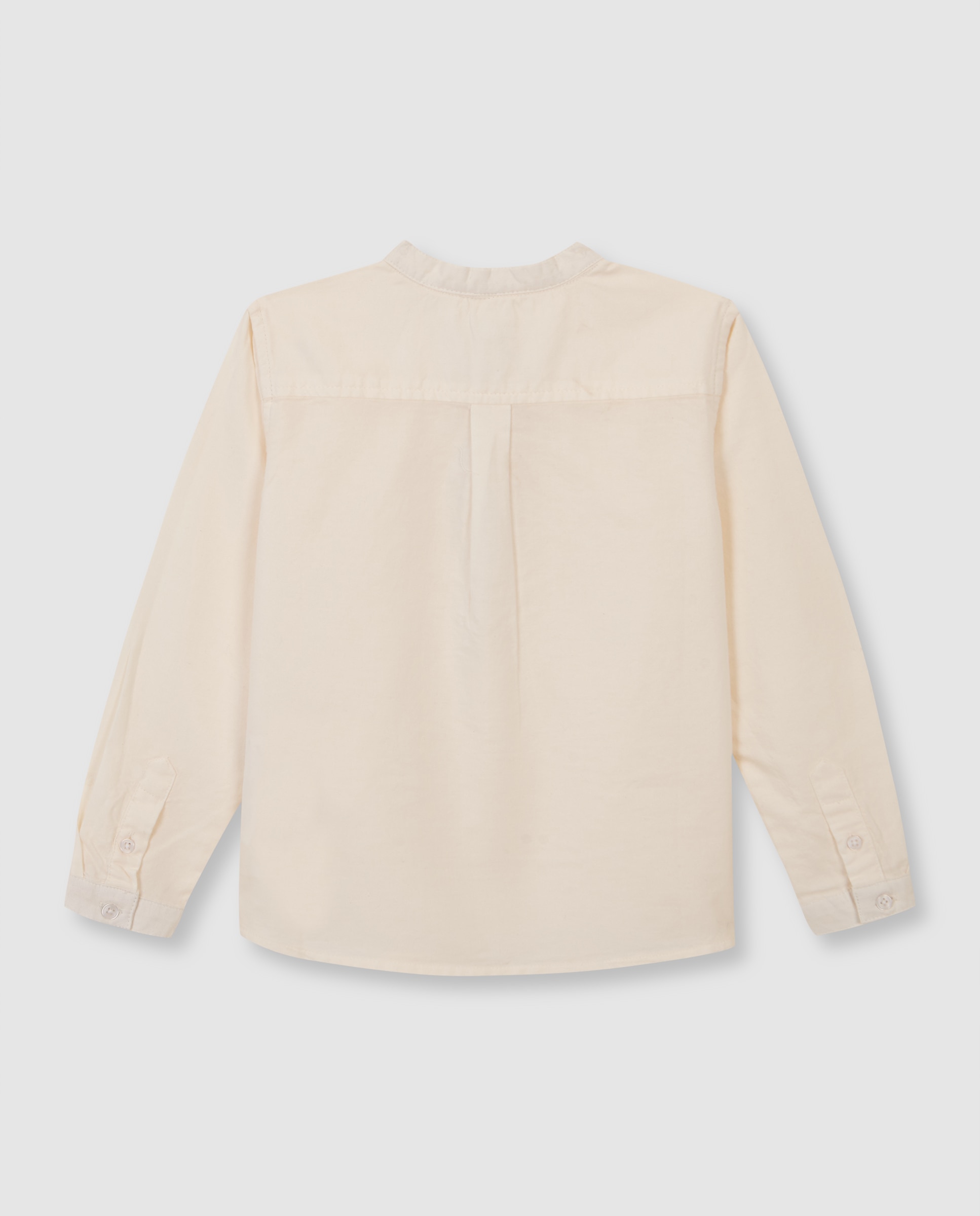 Camisa Infantil com Gola À Padre Branco-marfim-4