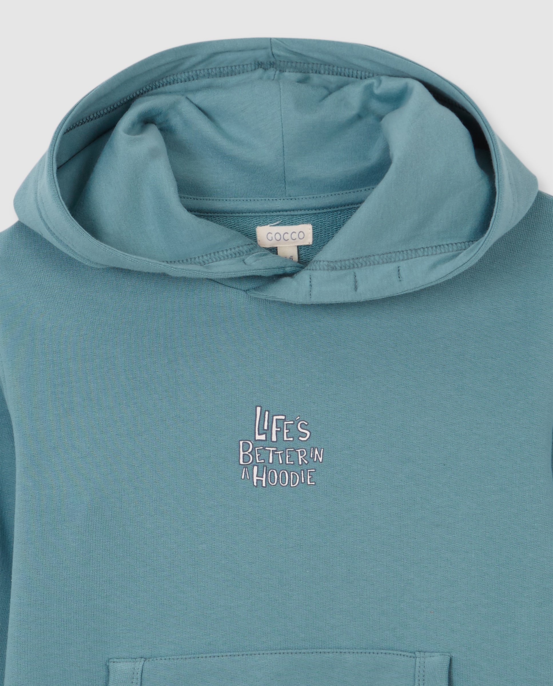 Sweatshirt Infantil "life's Better In a Hoodie Gocco Azul-claro-3