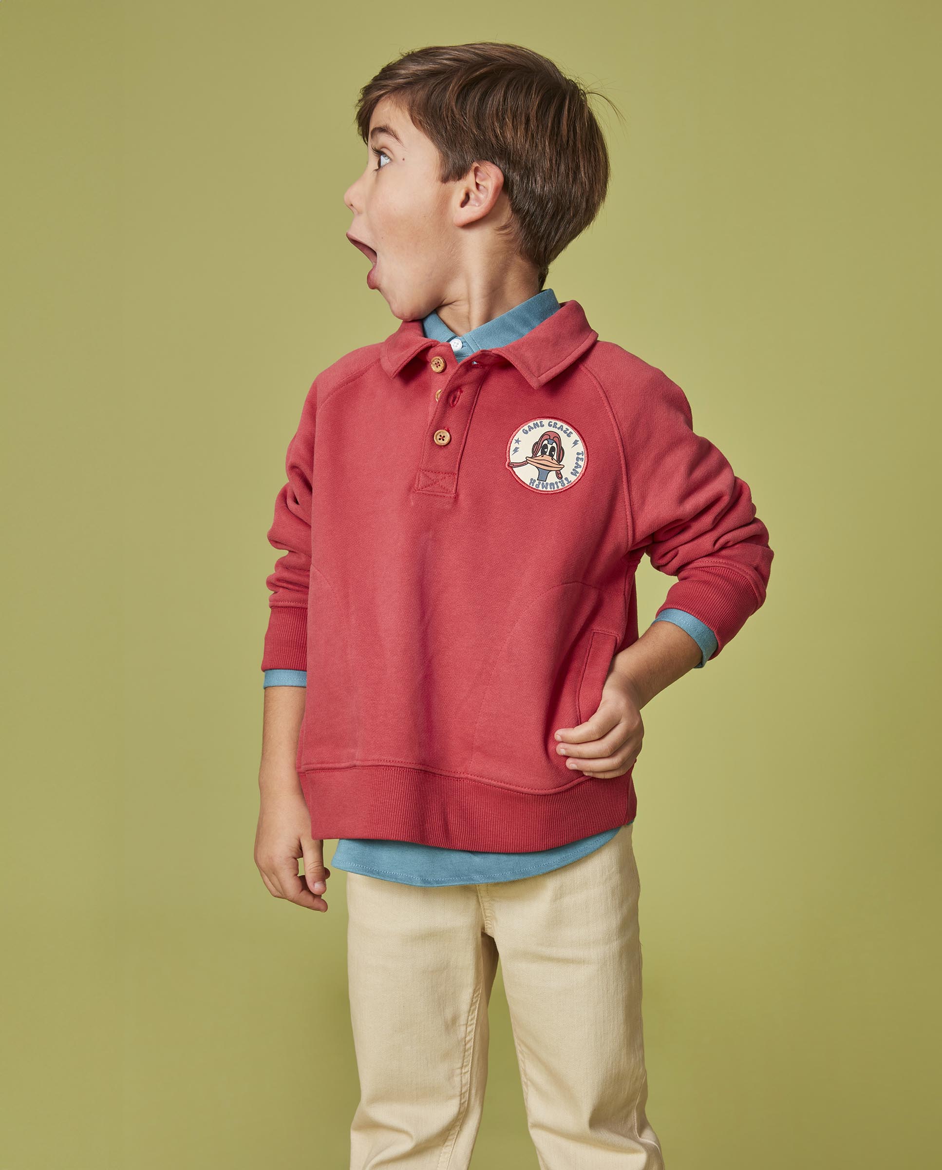 Sweatshirt Infantil Summer Print Coral-5