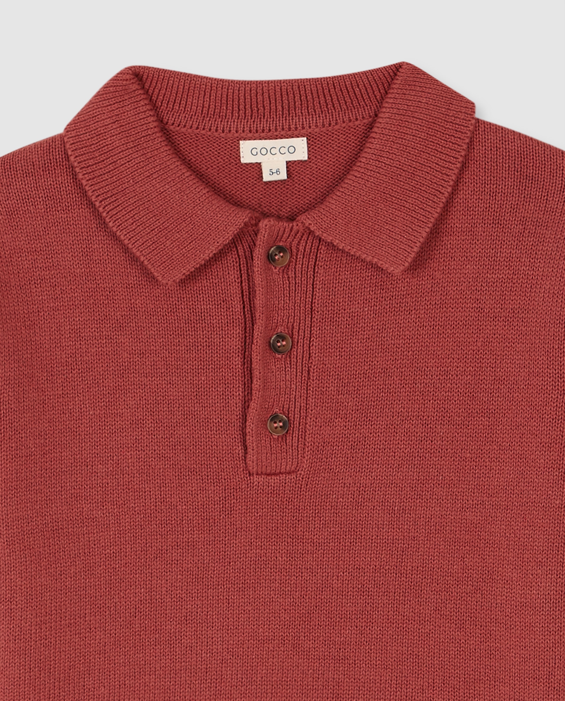 Camisola Infantil de Estilo Polo Rosa-3