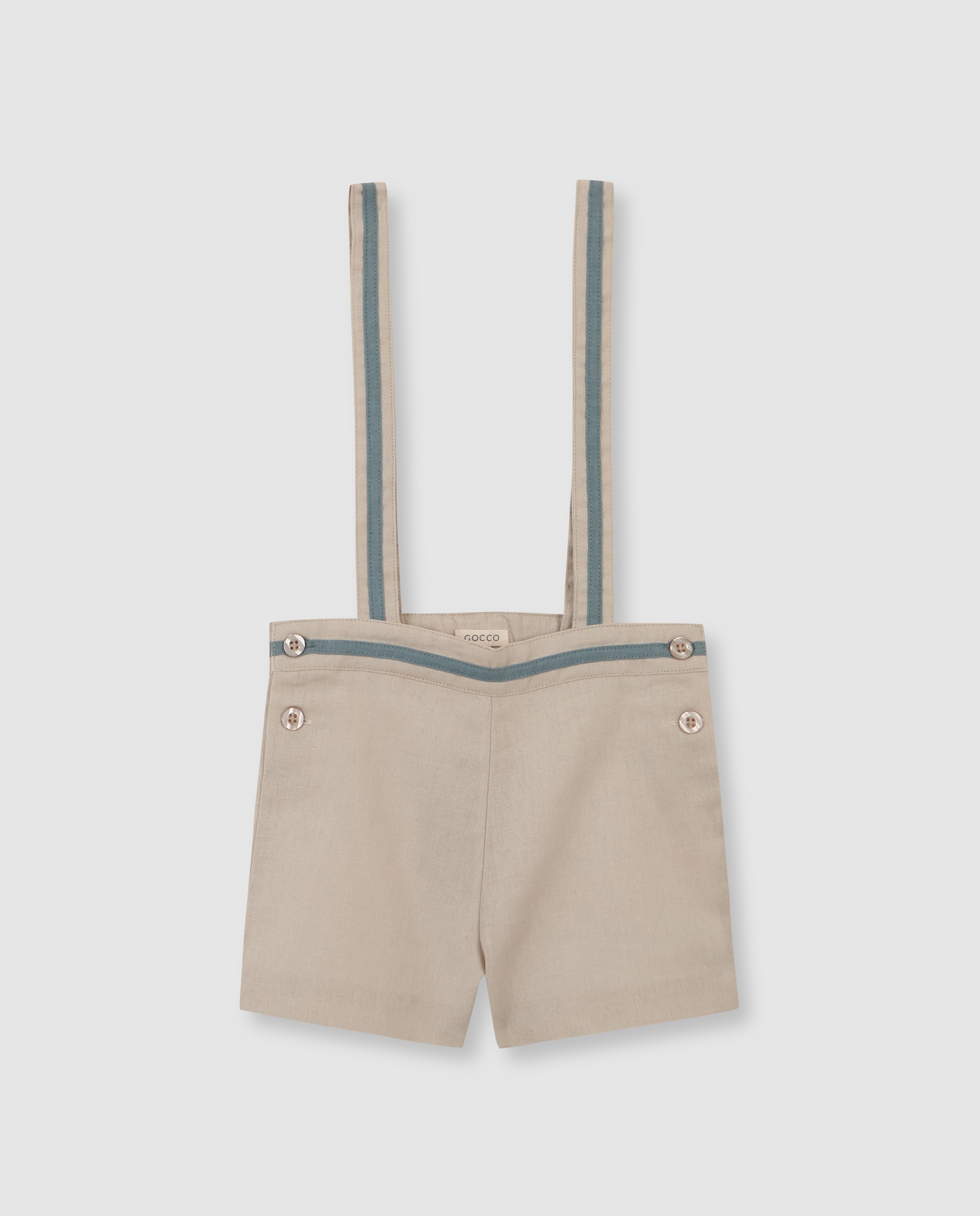 Imagem 0 de Calças Curtas Infantil de Linho com Alças