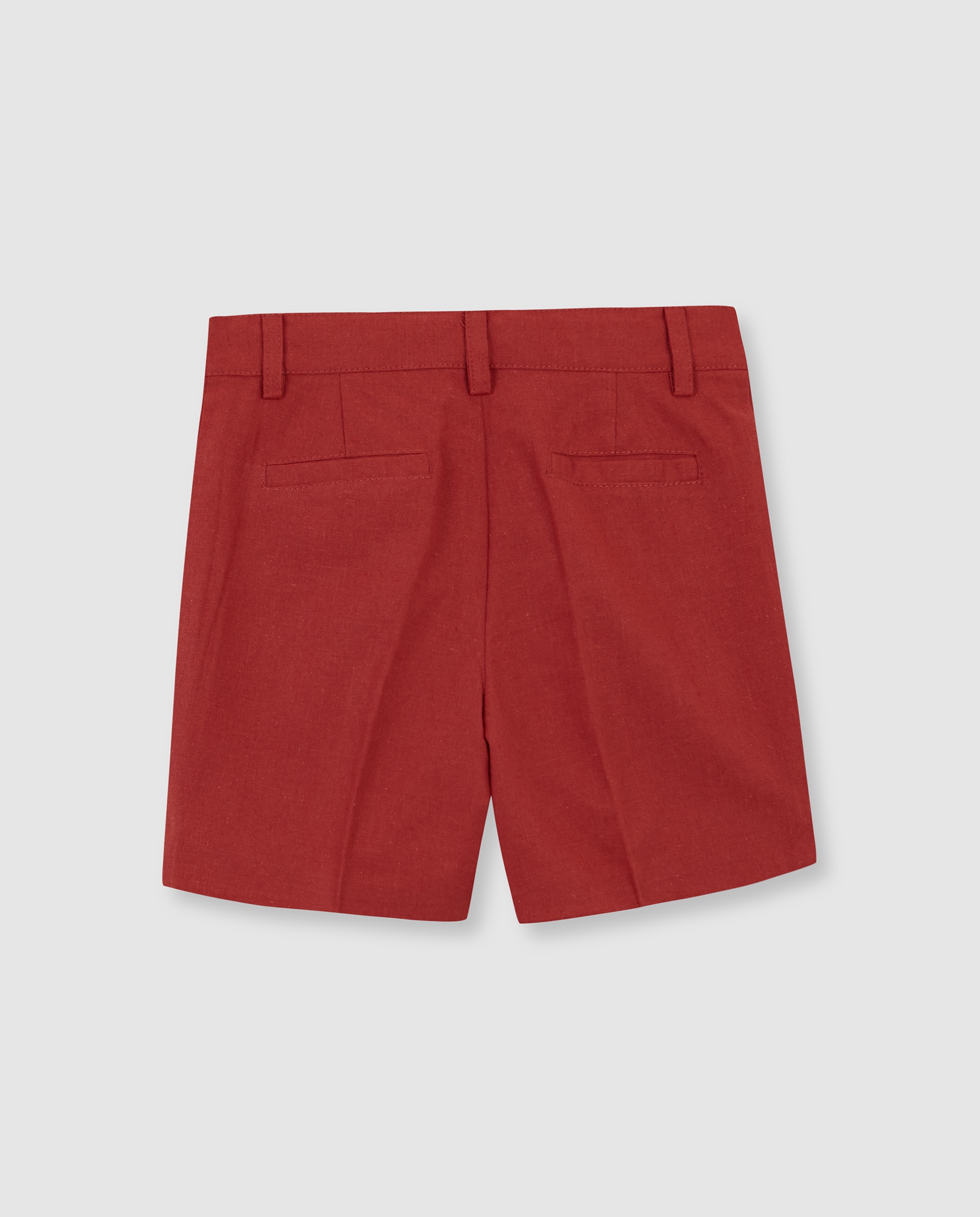 Calças Curtas Infantil de Linho Rosa-4