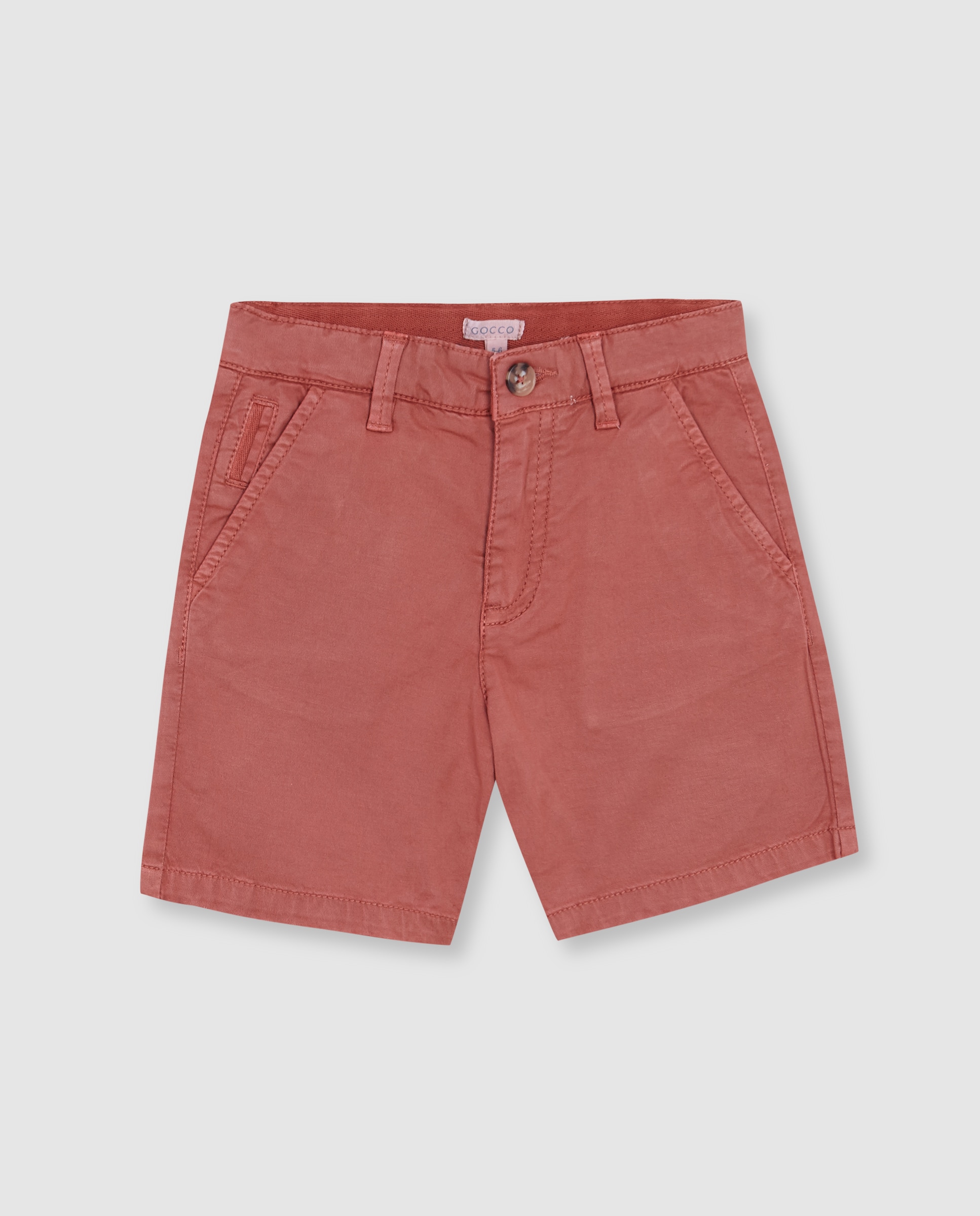 Calças Chino Curtas Infantil Gocco Rosa-1