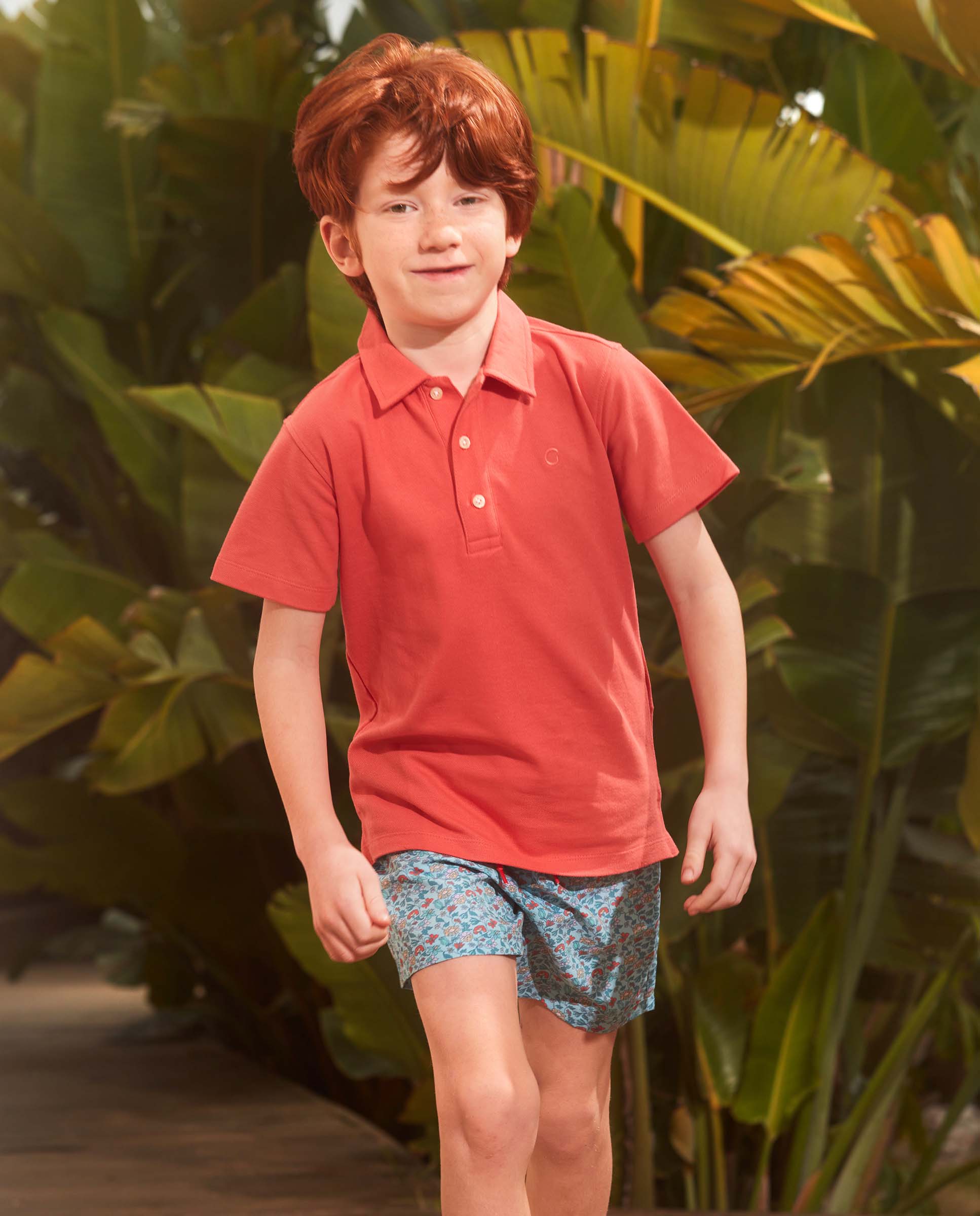 Polo Básico Infantil de Piqué Gocco Rosa-6