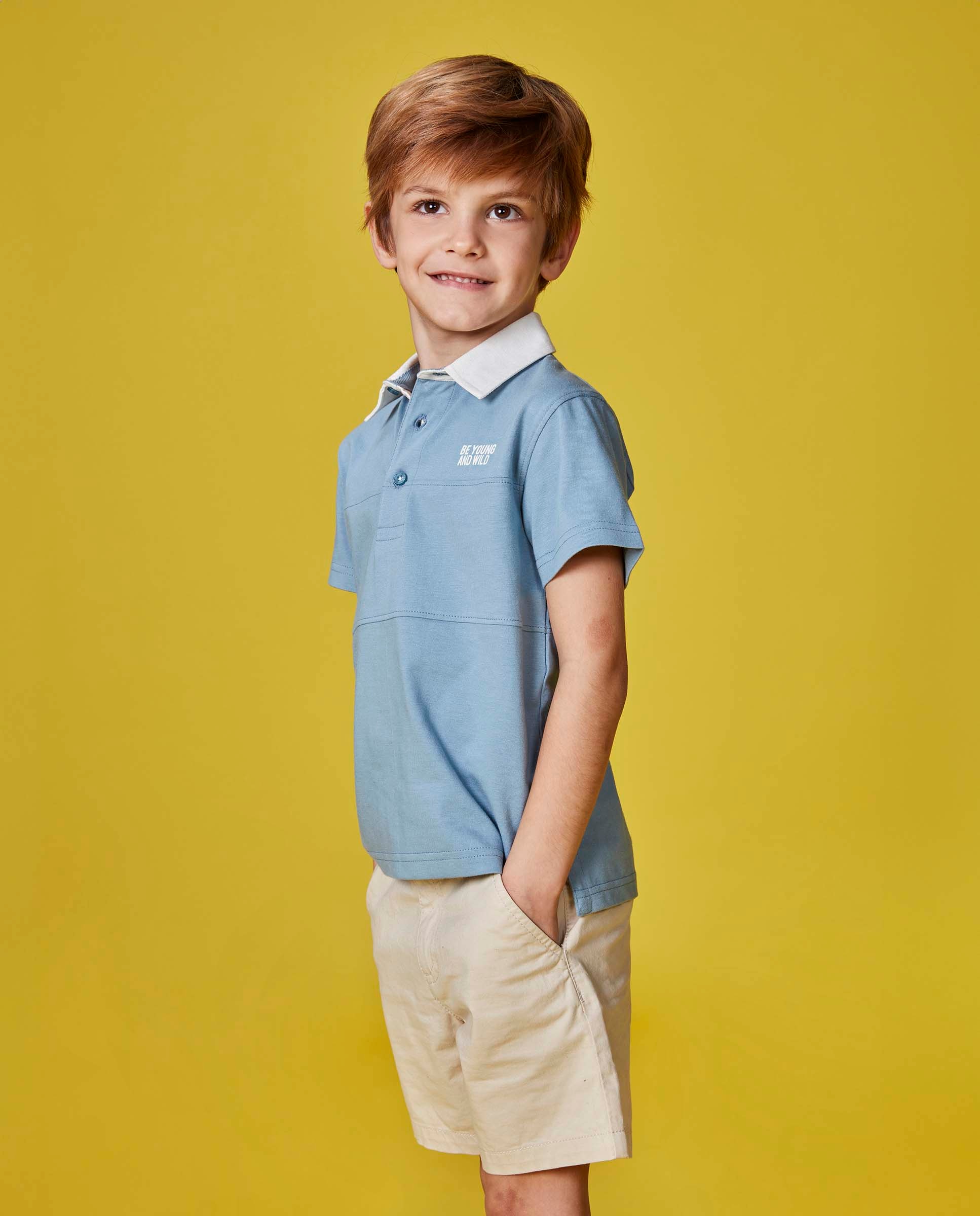 Polo Infantil Thunder Gocco Azul-claro-5