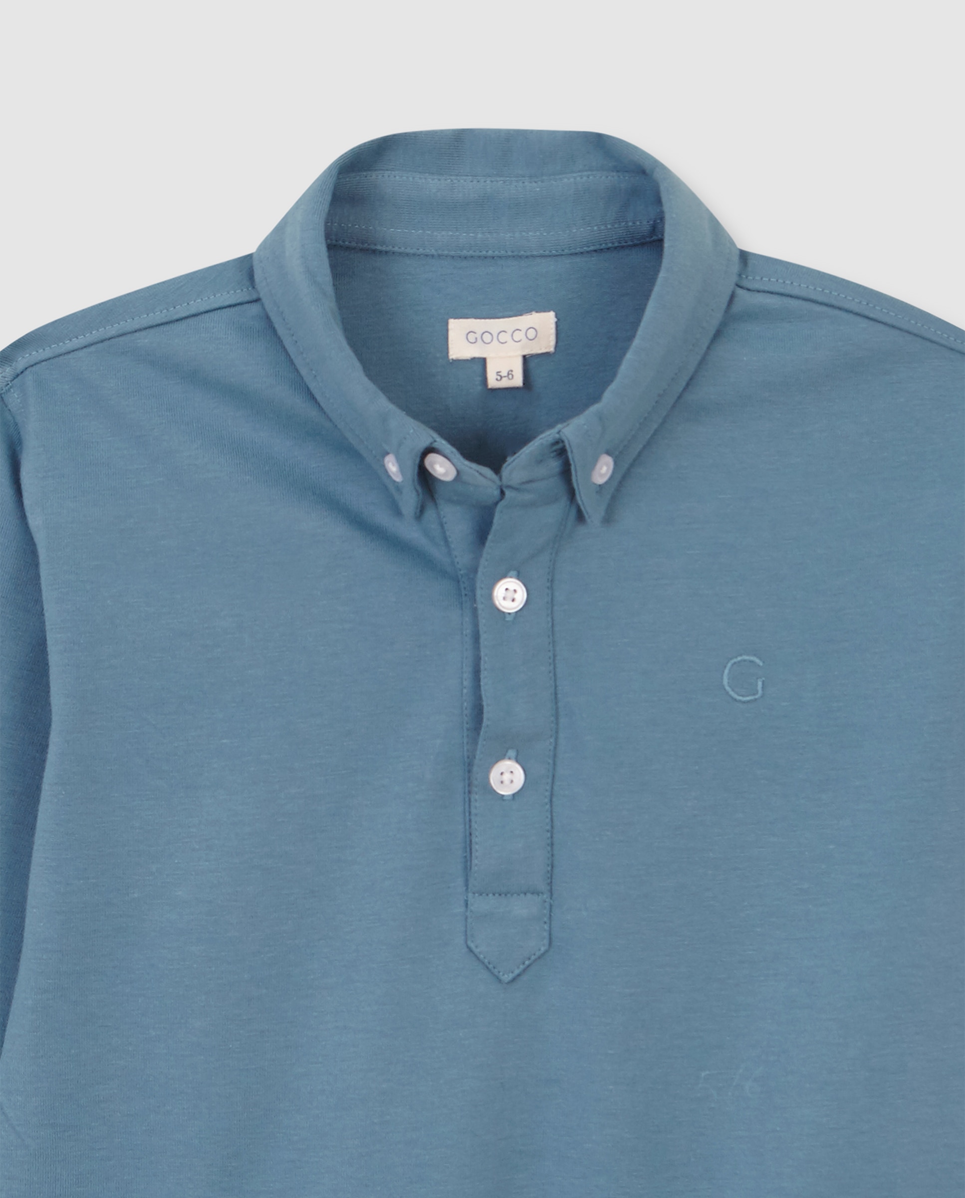 Camisa Polo Infantil Azul-3
