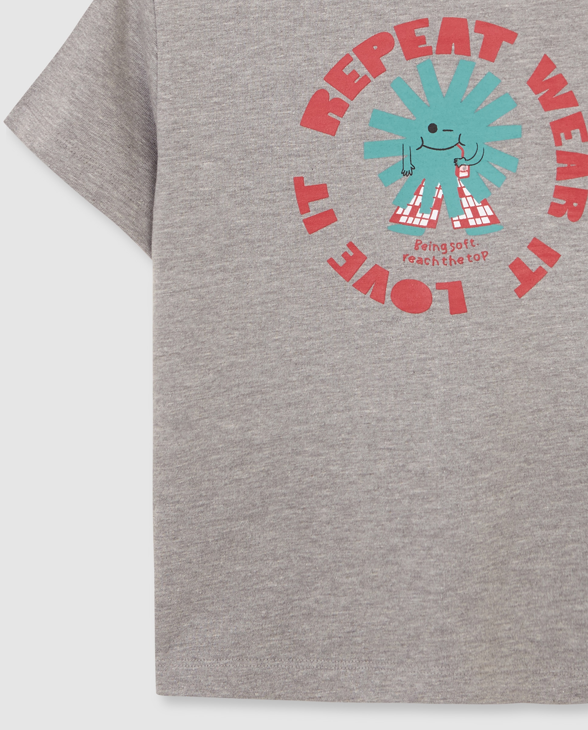 T-shirt Infantil com Estampado Gocco Cinzento-claro-4