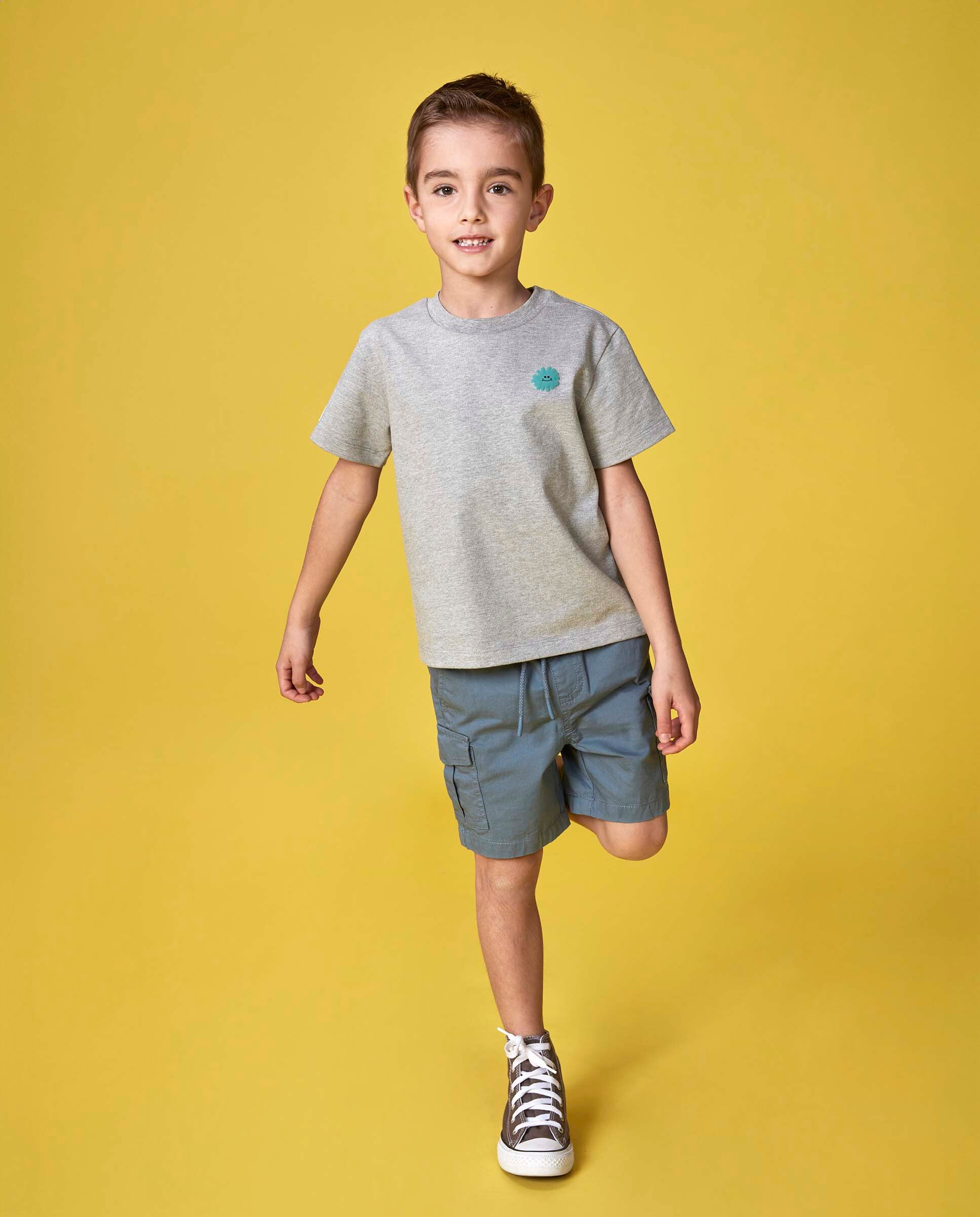 T-shirt Infantil com Estampado Gocco Cinzento-claro-5