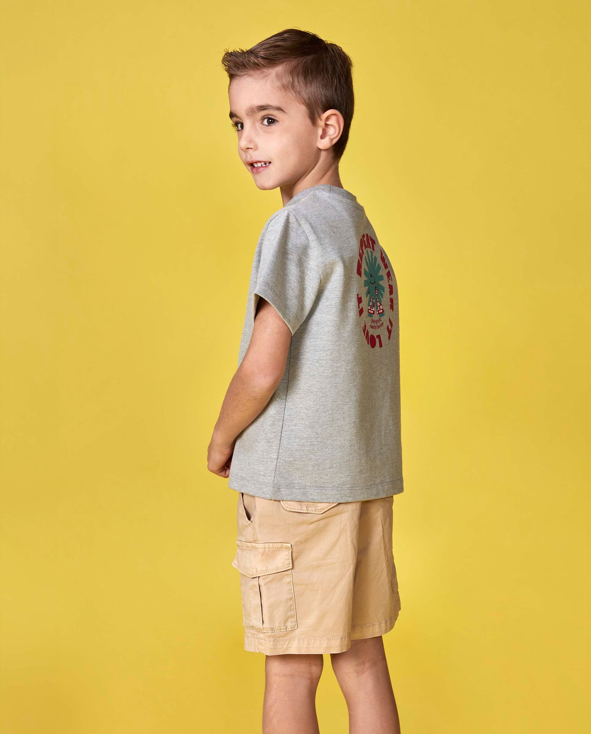 T-shirt Infantil com Estampado Gocco Cinzento-claro-6