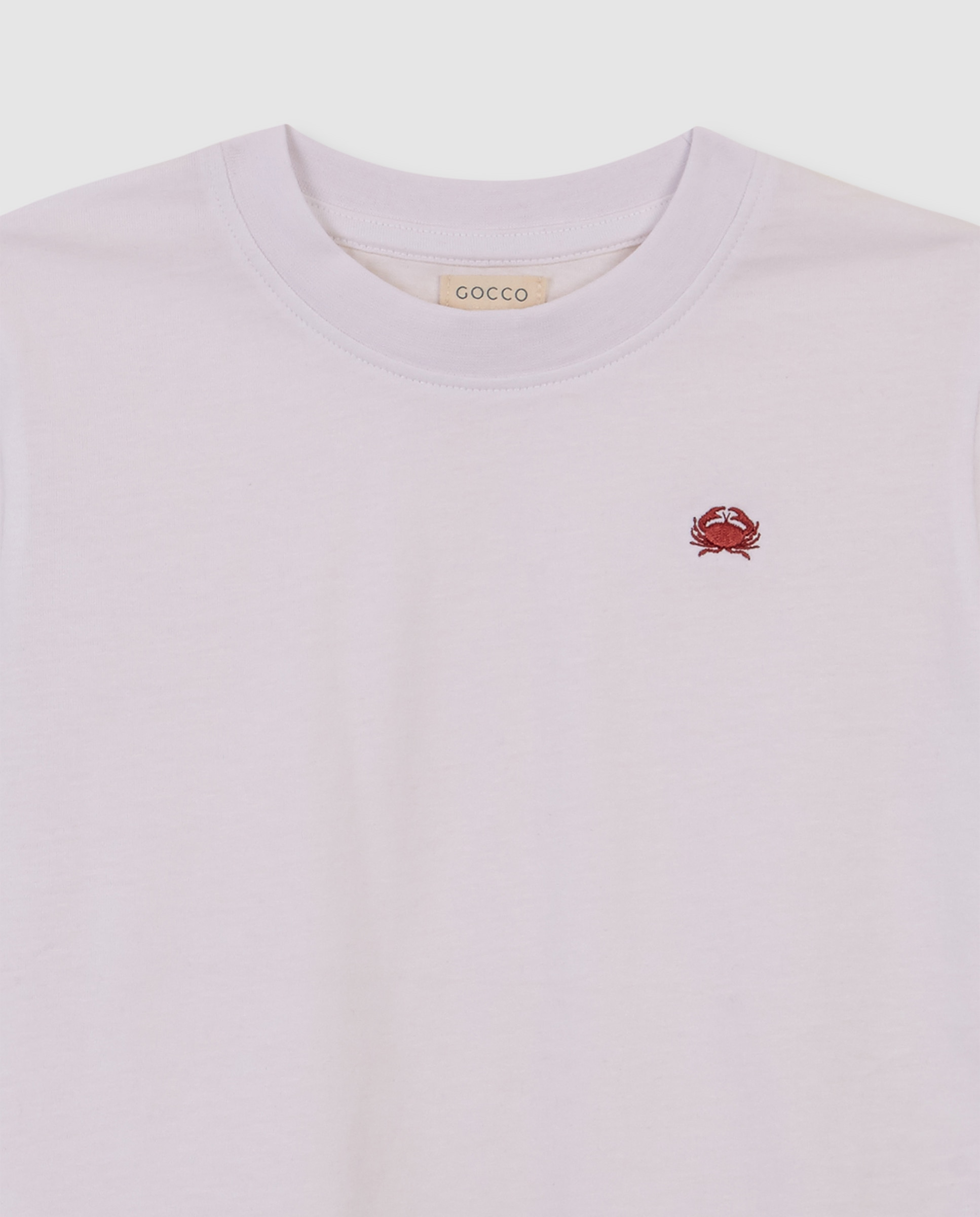 T-shirt Infantil com Caranguejo Branco-3