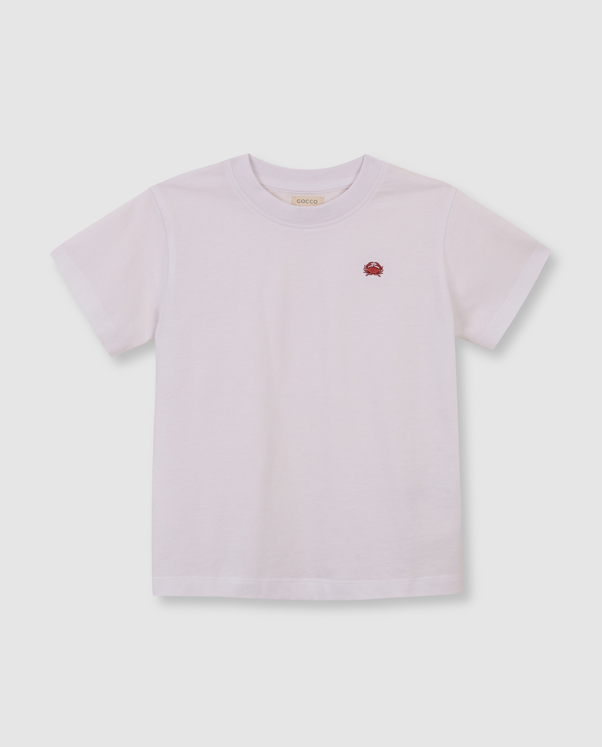 T-shirt Infantil com Caranguejo Gocco Branco-1