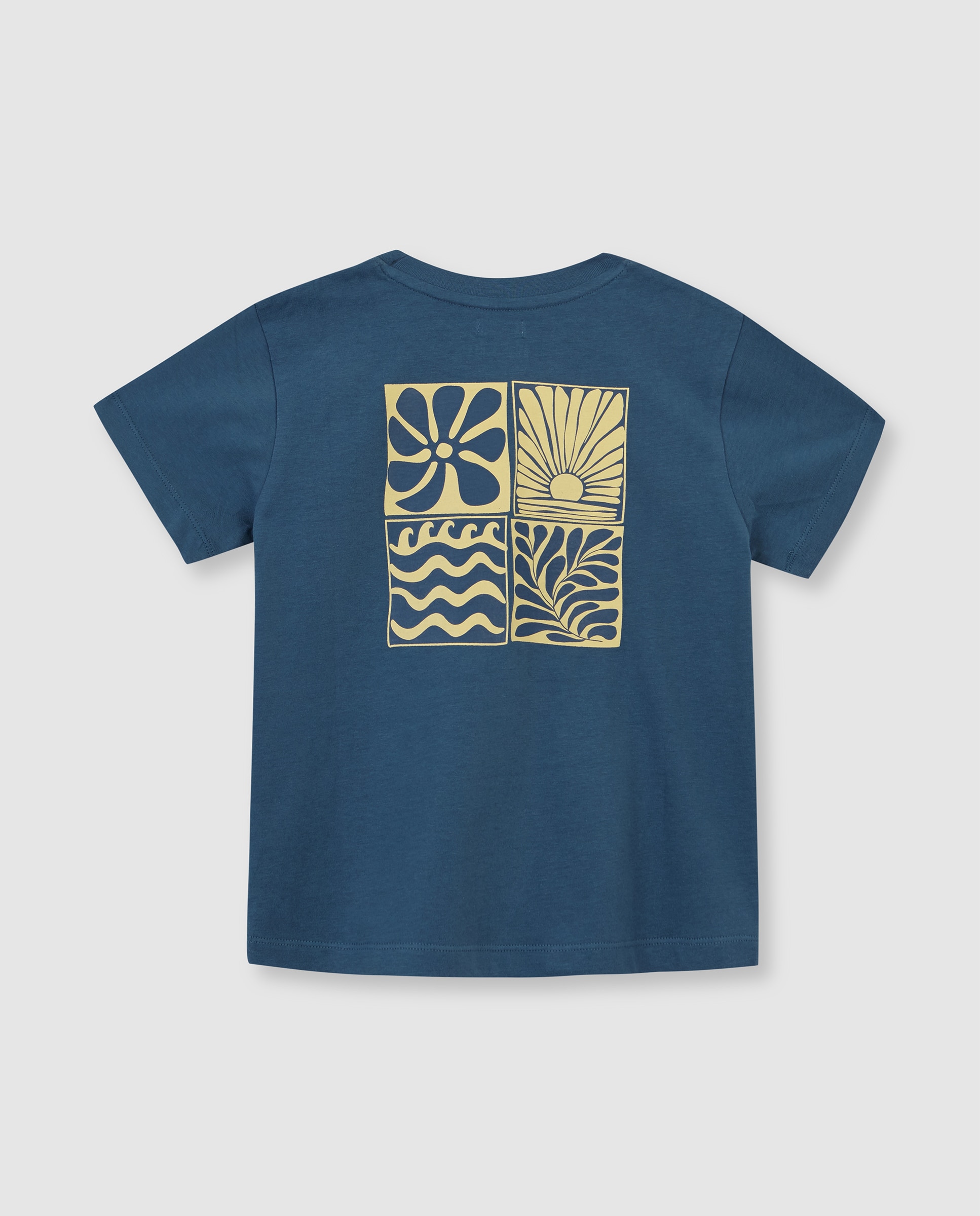 T-shirt Infantil com Print Azul denim-2