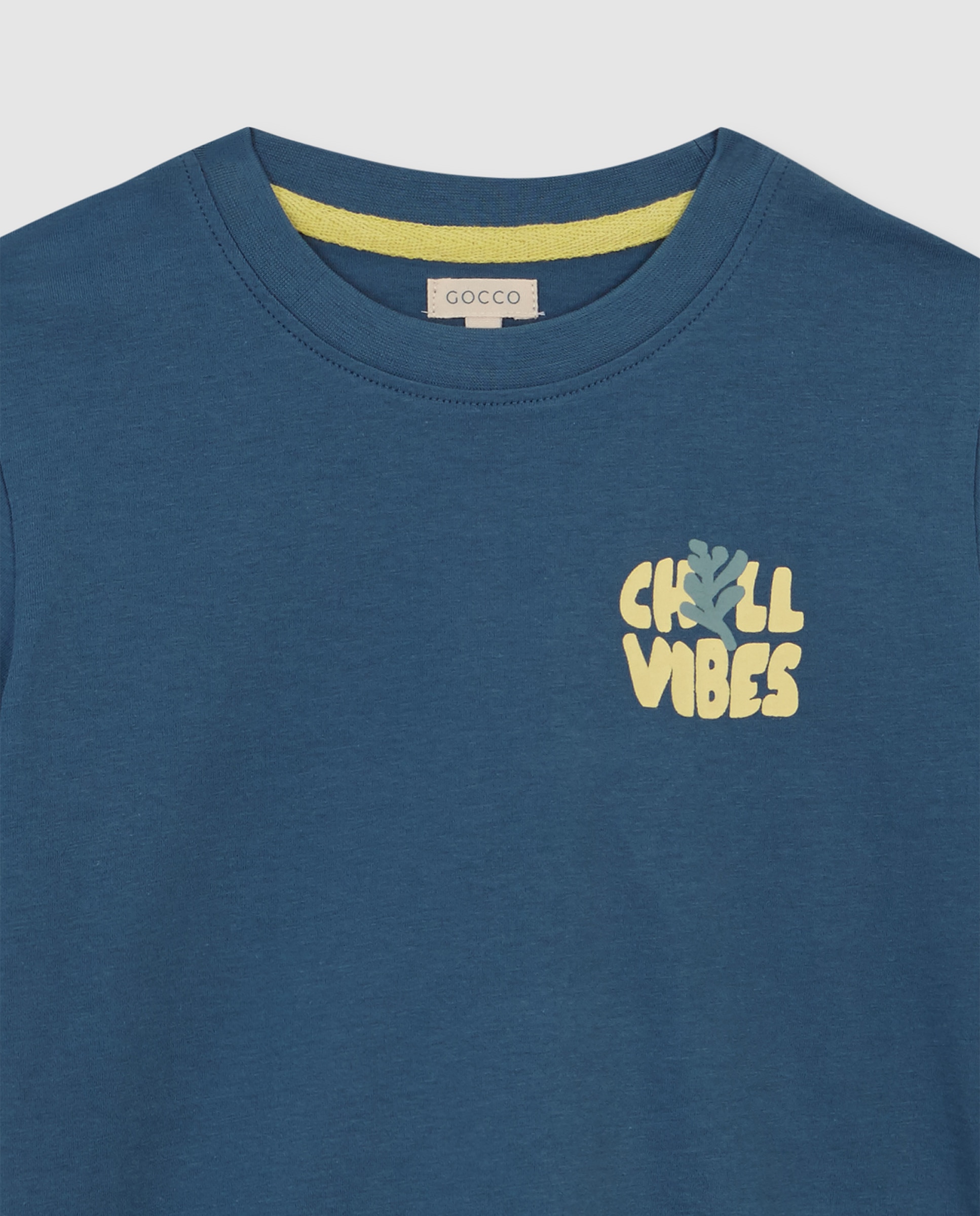 T-shirt Infantil com Print Azul denim-3