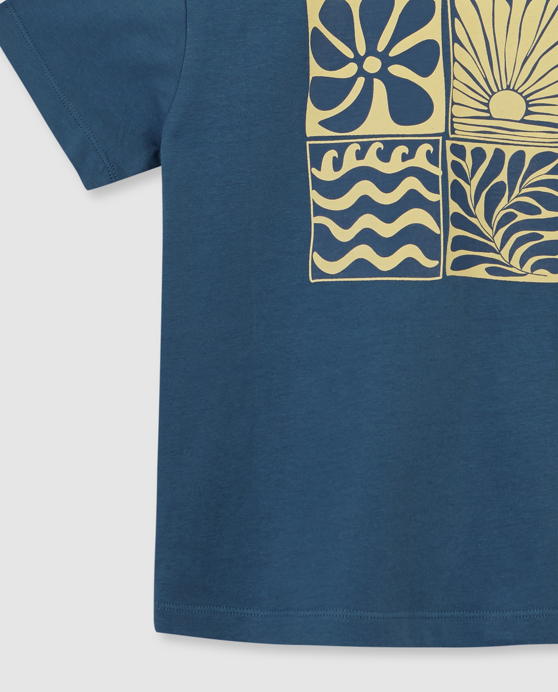 T-shirt Infantil com Print Azul denim-4