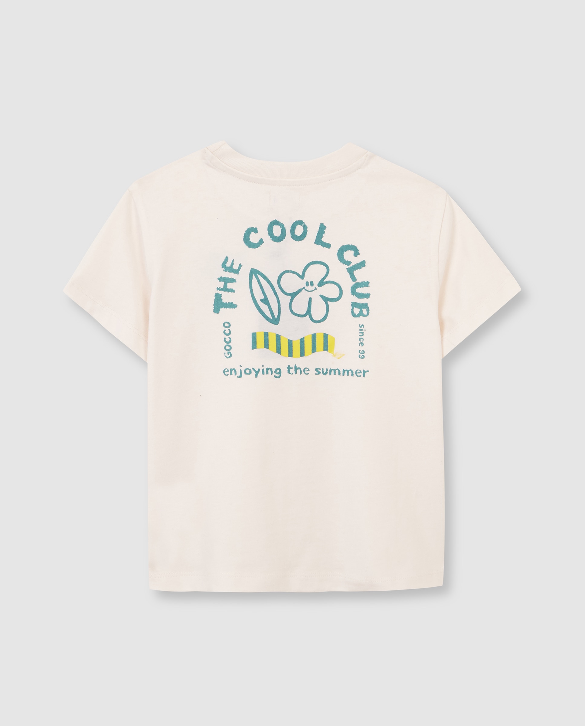 T-shirt Infantil com Print Branco-marfim-2