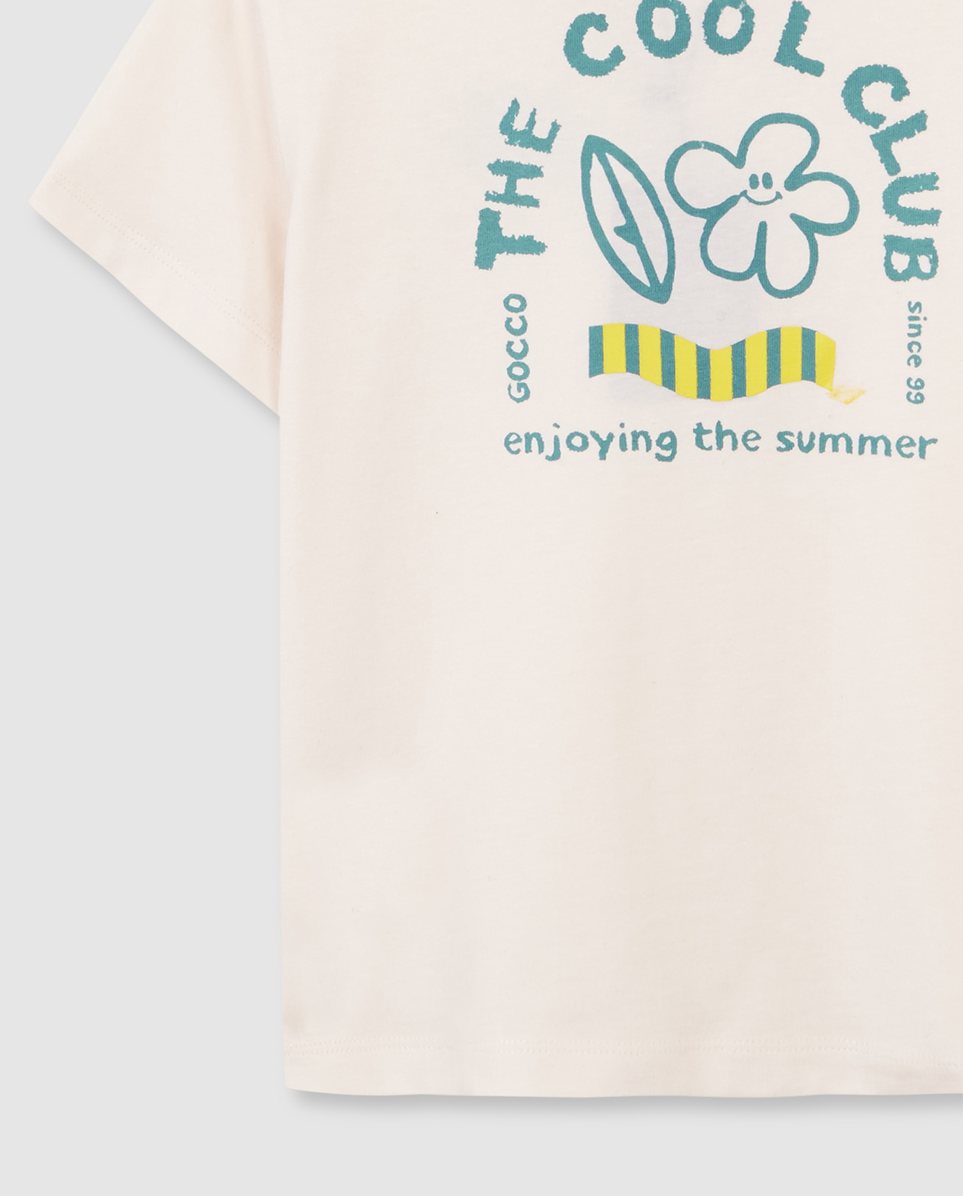T-shirt Infantil com Print Branco-marfim-4
