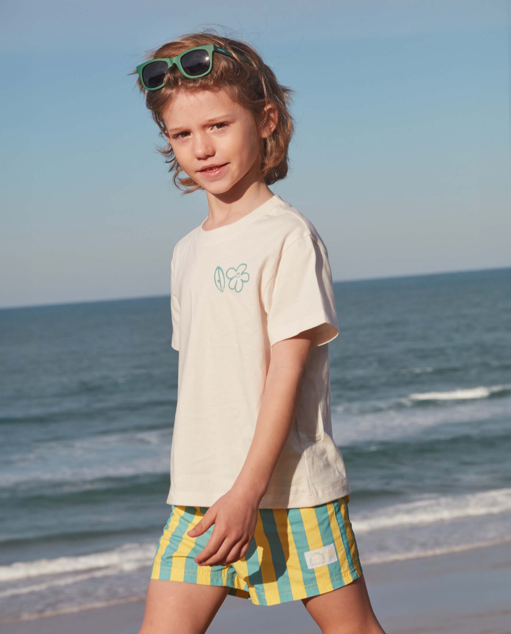 T-shirt Infantil com Print Branco-marfim-5