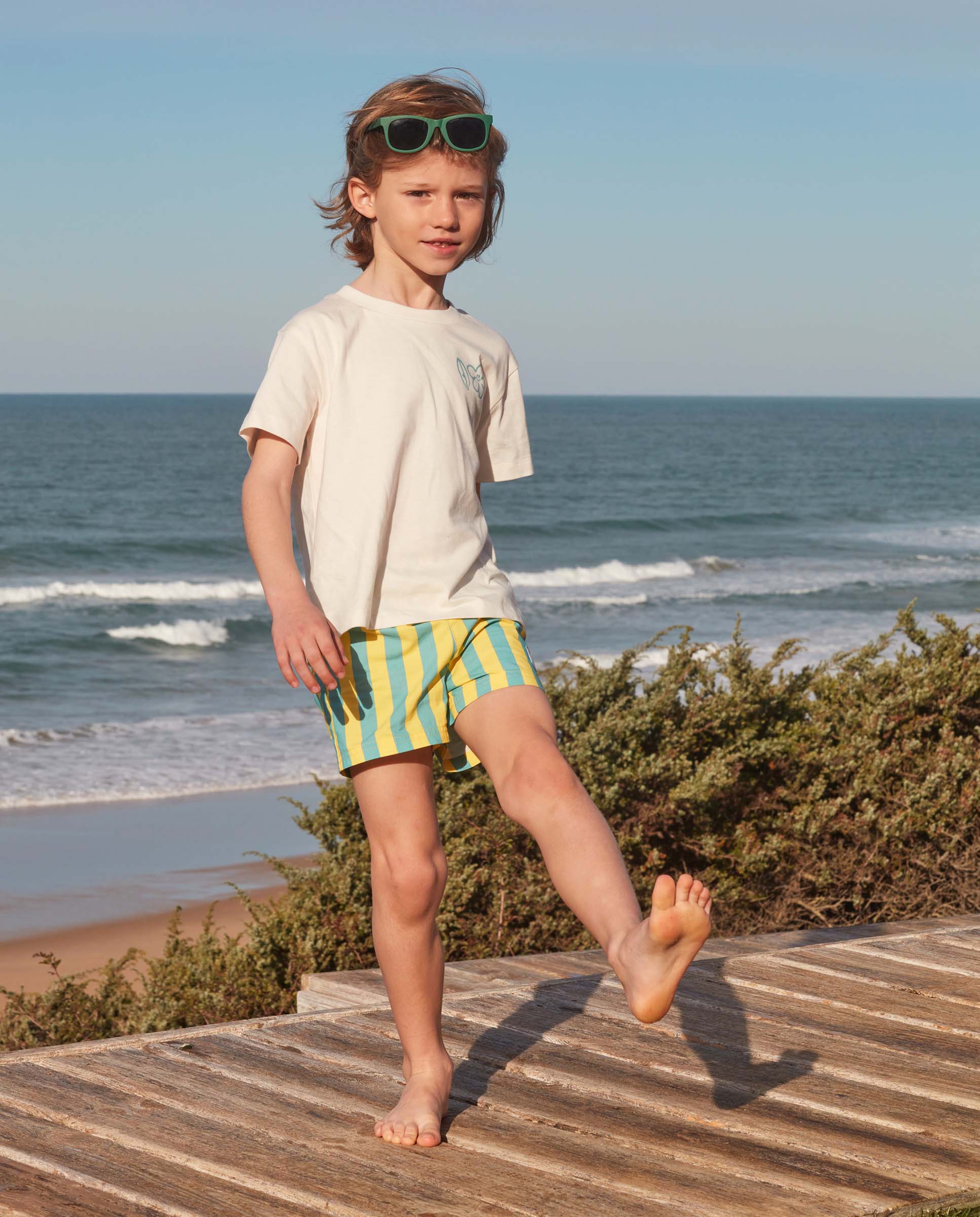 T-shirt Infantil com Print Branco-marfim-6