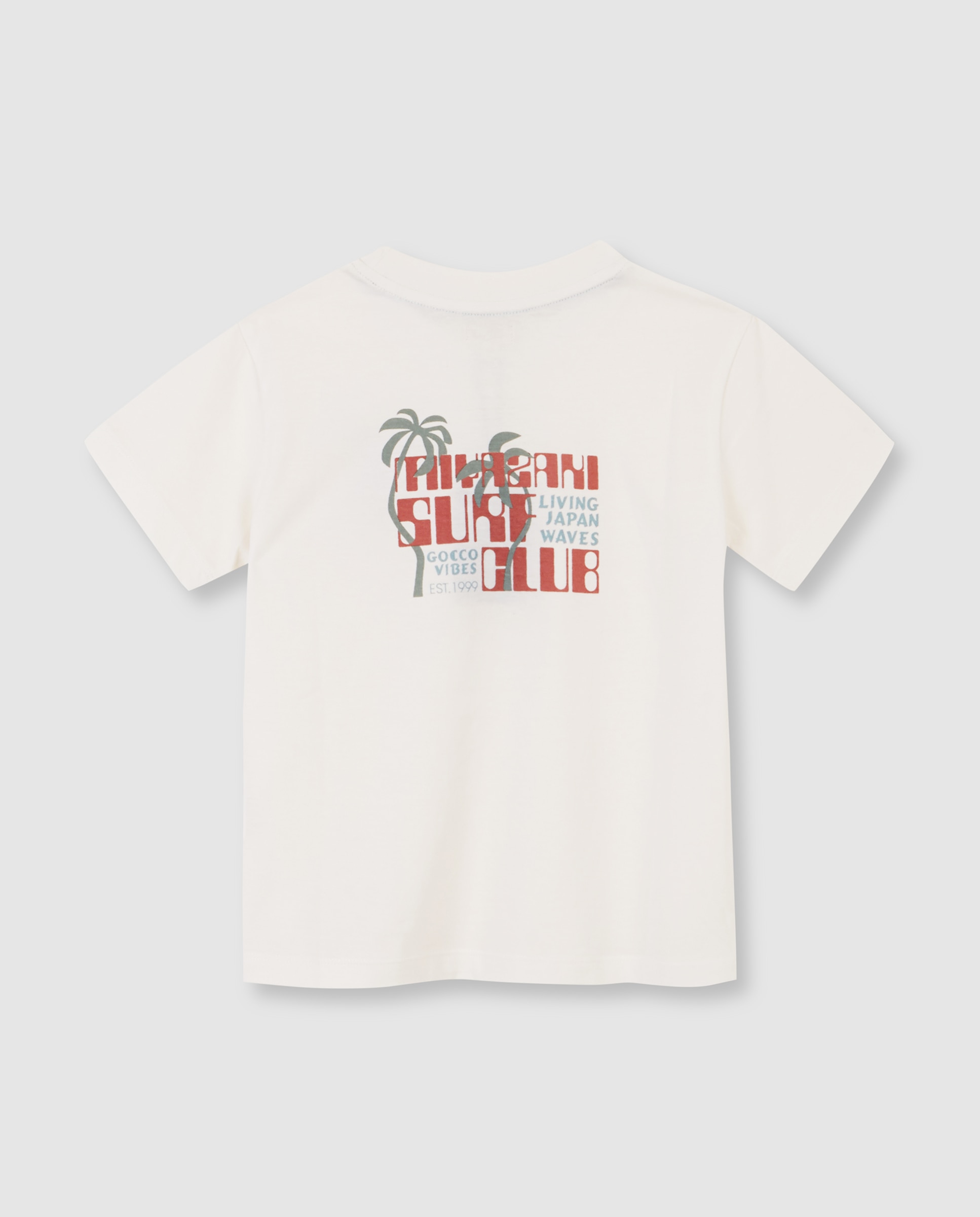 T-shirt Infantil com Estampado Surf Branco-marfim-2