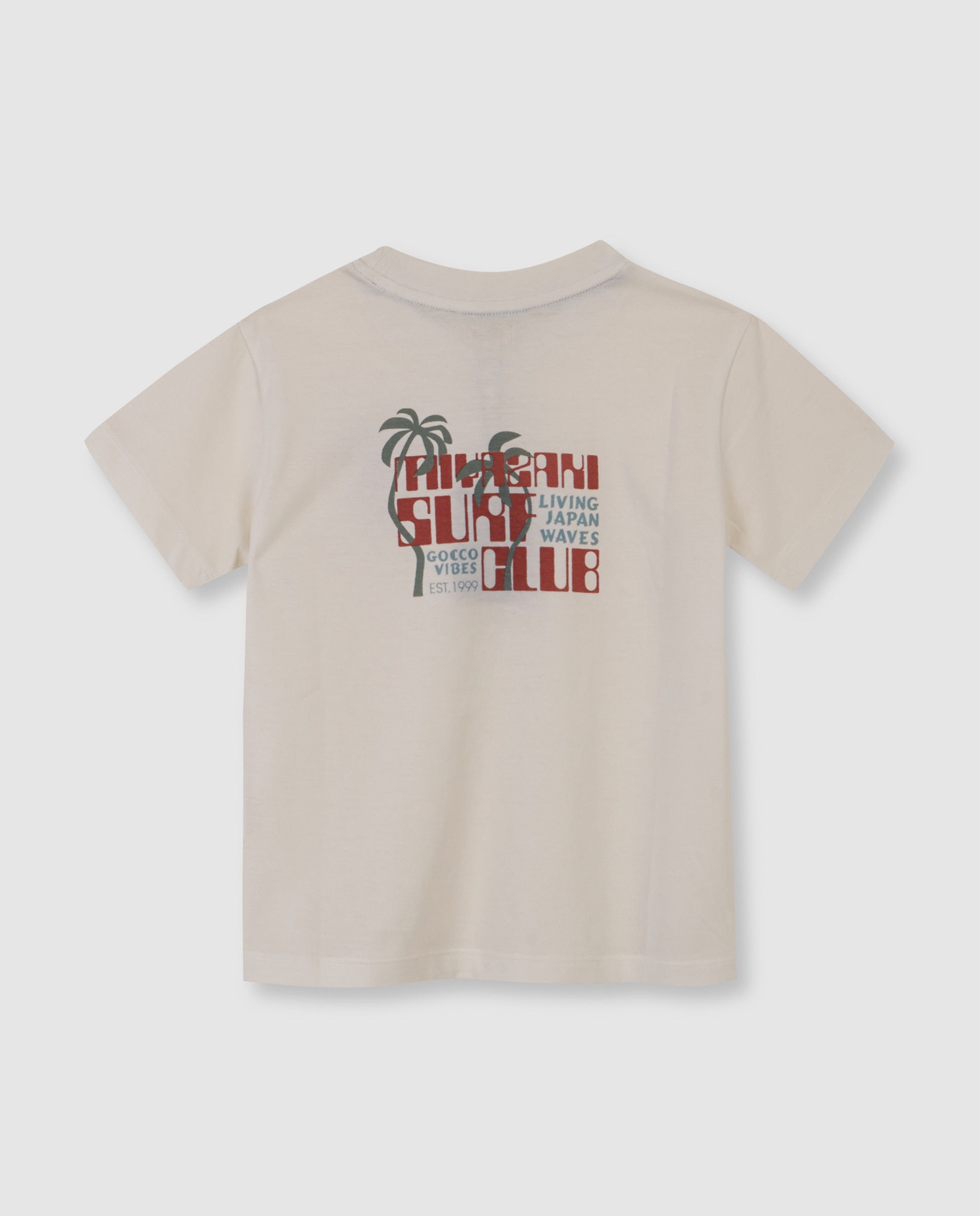 T-shirt Infantil com Estampado Surf Branco-marfim-2