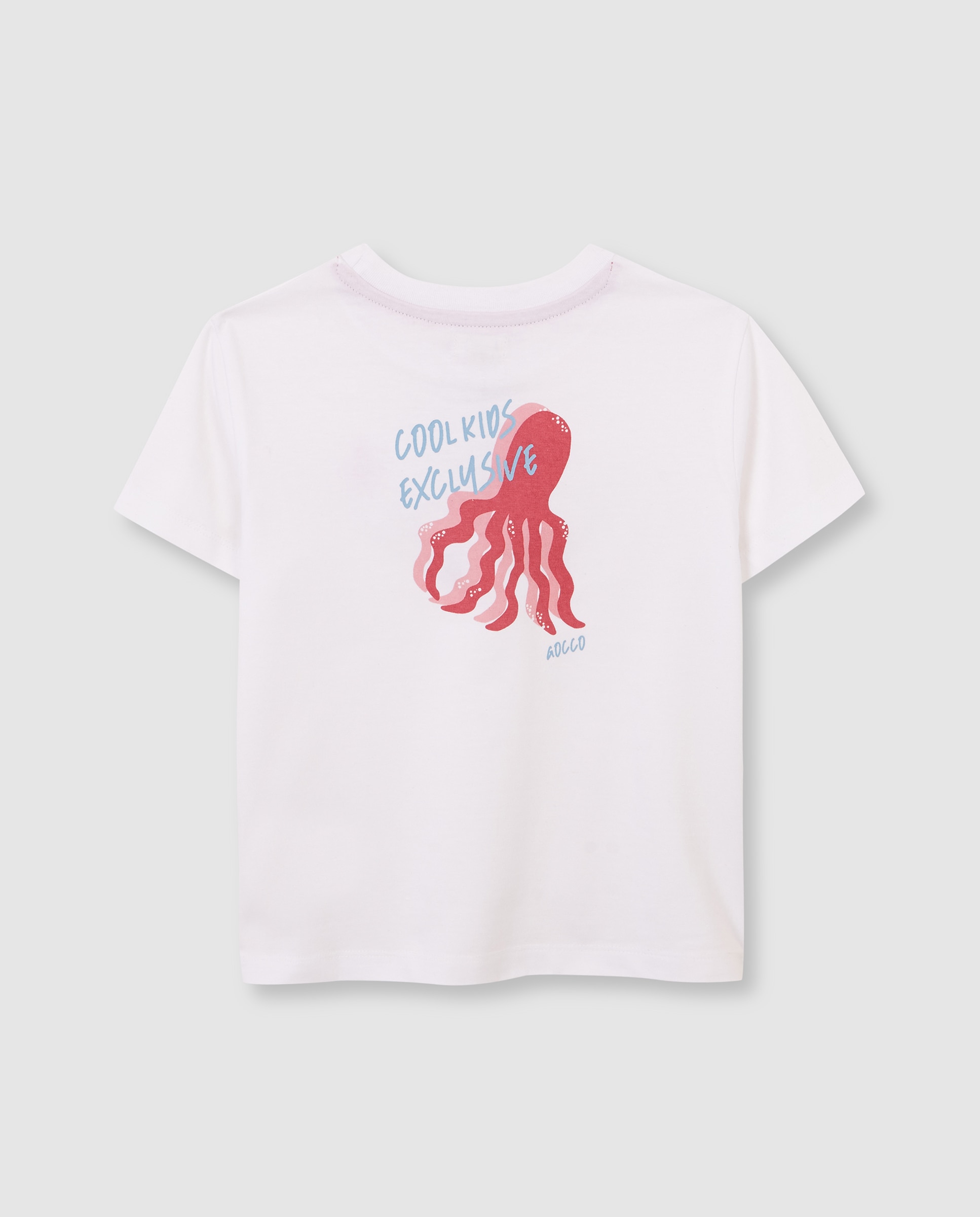 T-shirt Infantil com Polvo Gocco Branco-2