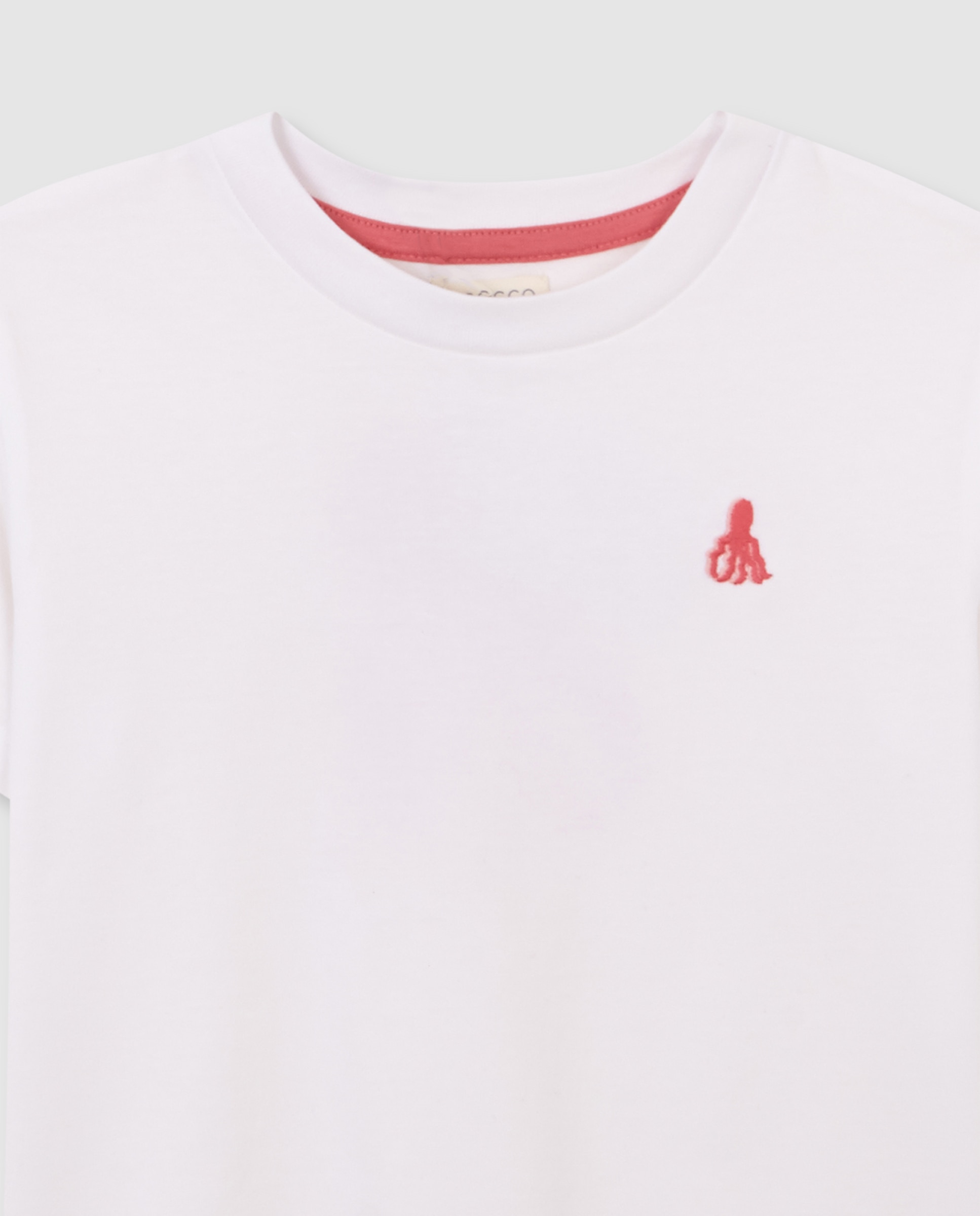 T-shirt Infantil com Polvo Gocco Branco-3