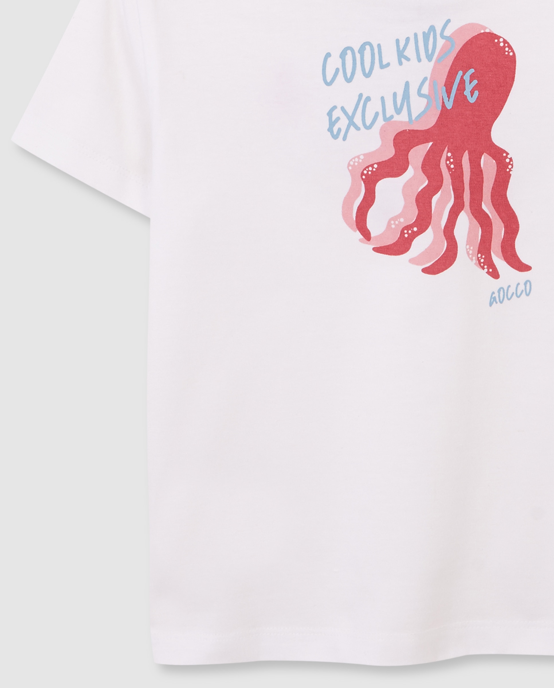 T-shirt Infantil com Polvo Gocco Branco-4
