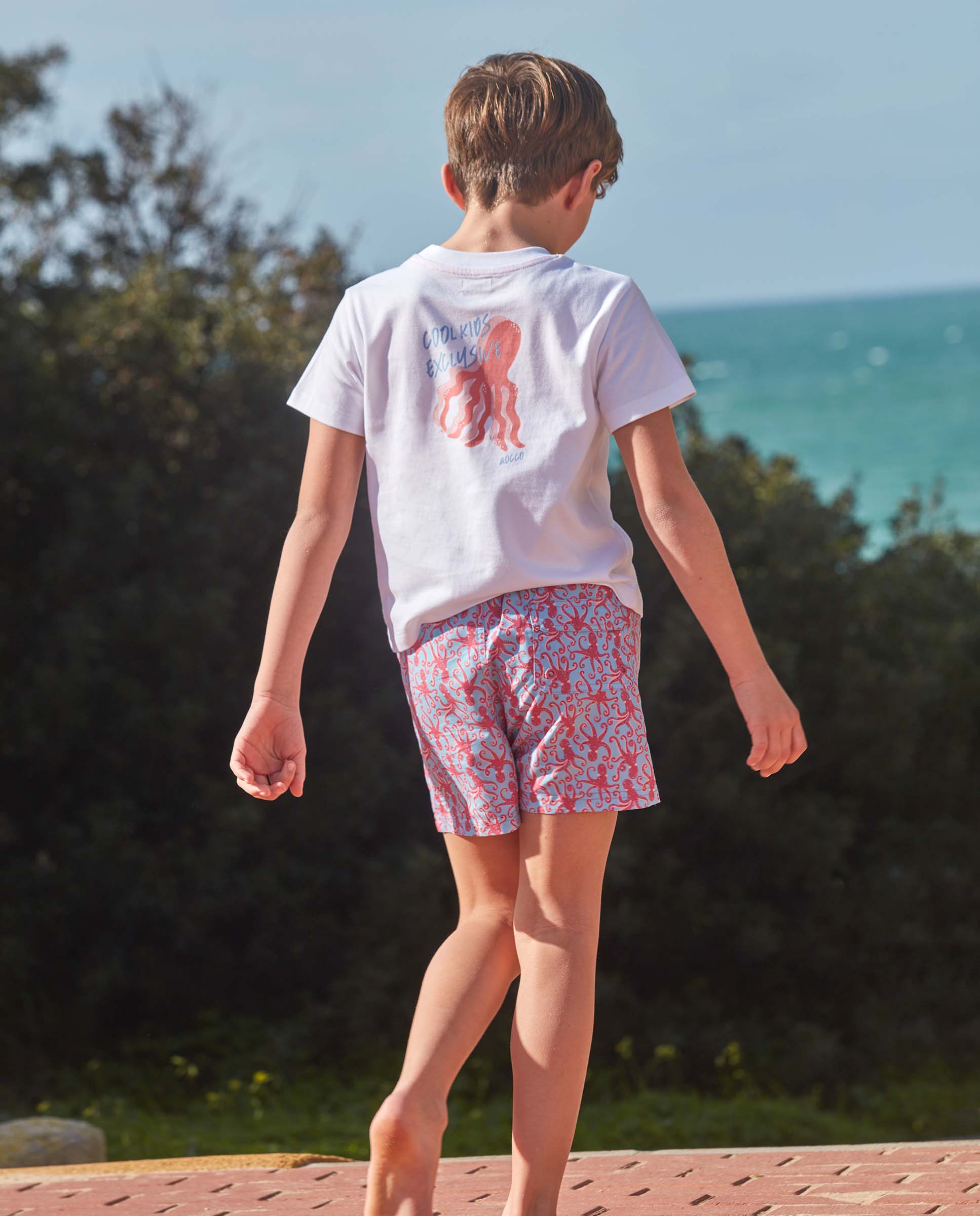 T-shirt Infantil com Polvo Gocco Branco-6